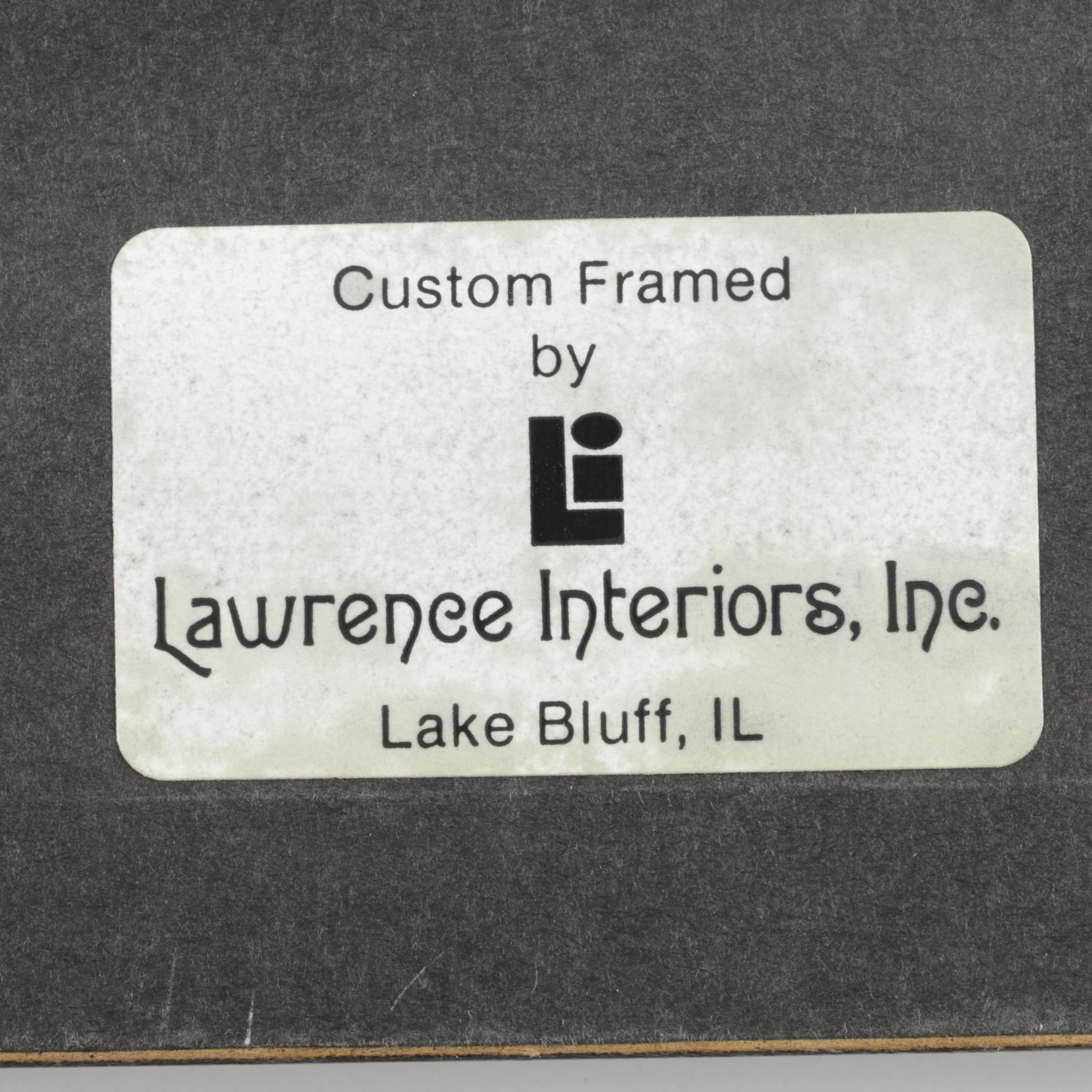 Framed Three Stooges Poster with Autographed Moe Howard Check