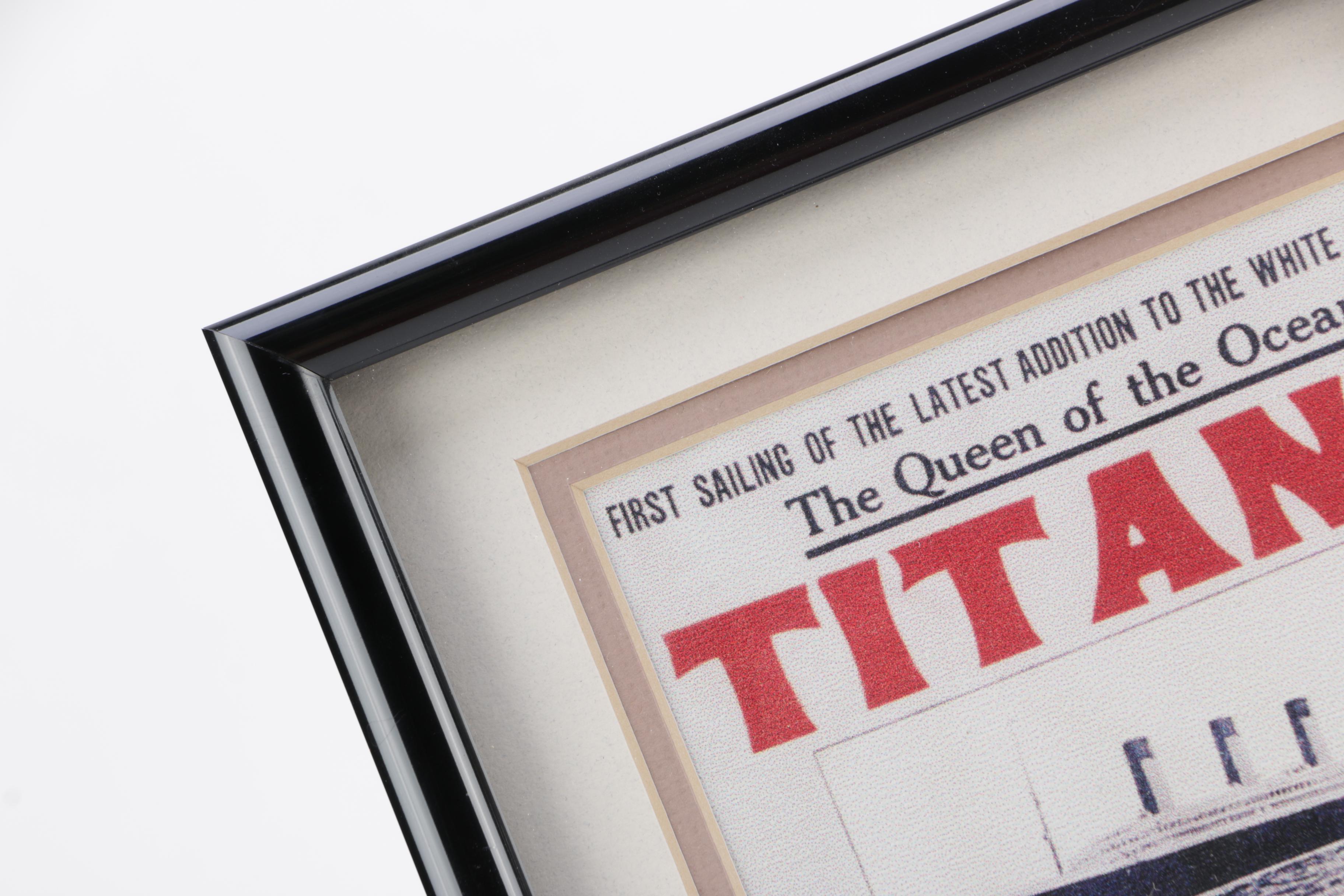 Limited Edition "Titanic" Display in Frame