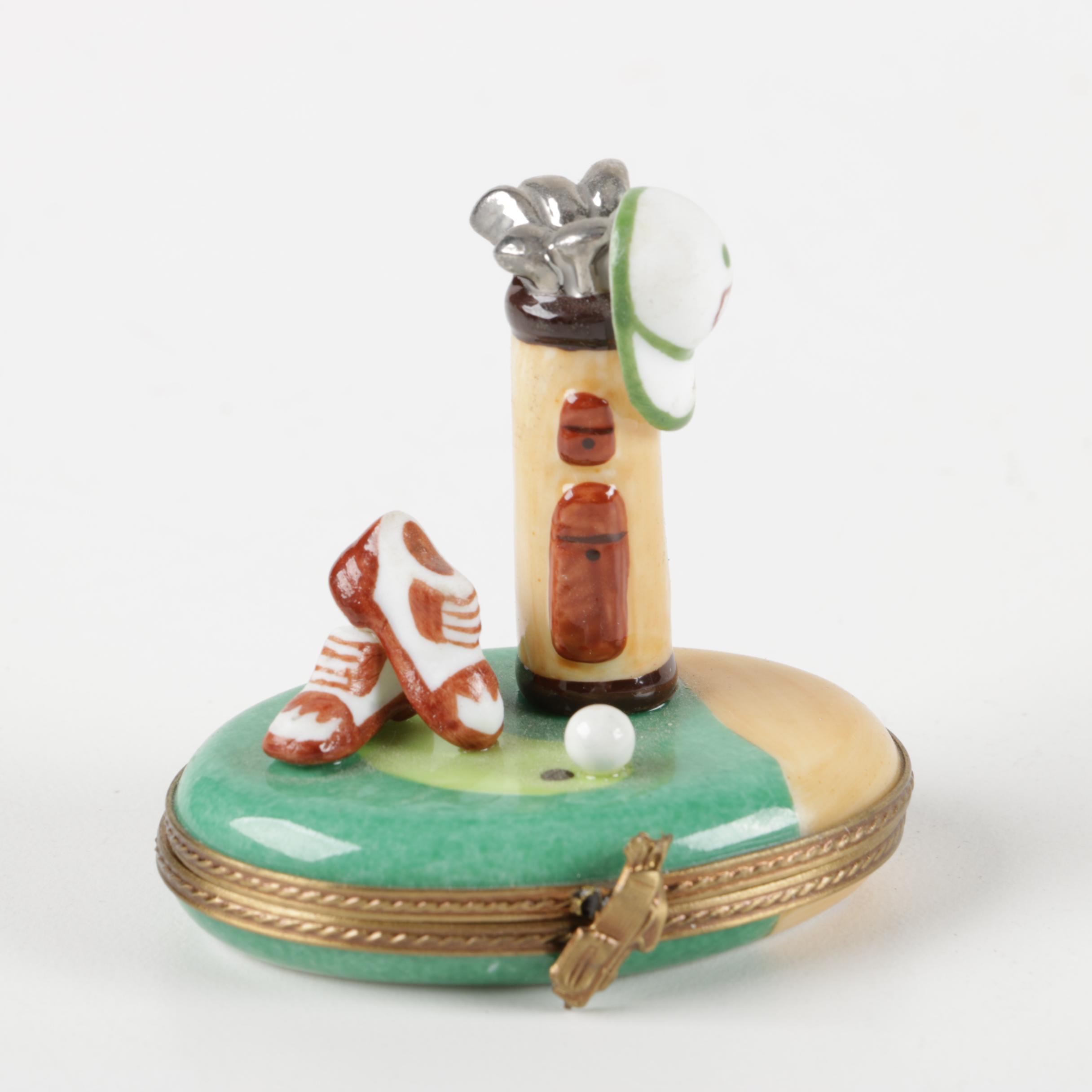 Golf Trinket Box, Charlie Chaplin Jigsaw Puzzle and Other Collectibles