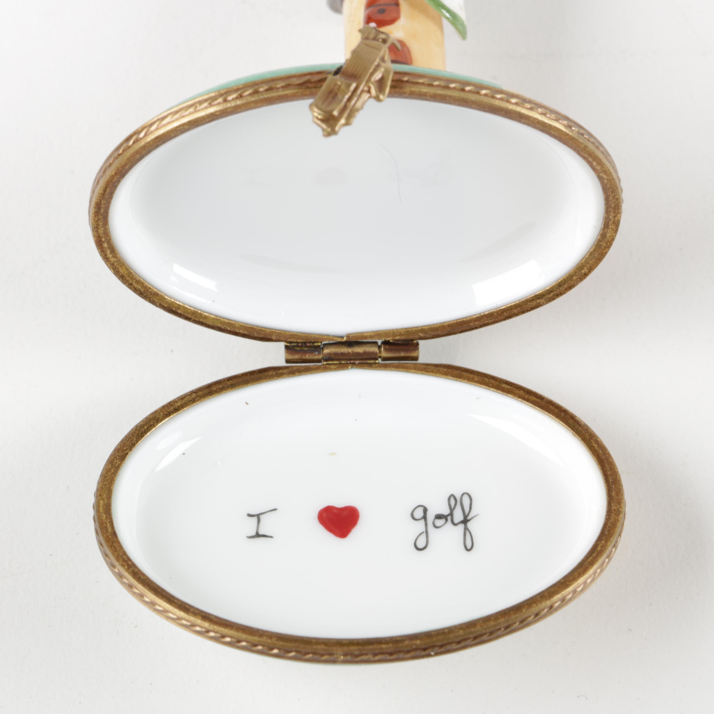 Golf Trinket Box, Charlie Chaplin Jigsaw Puzzle and Other Collectibles