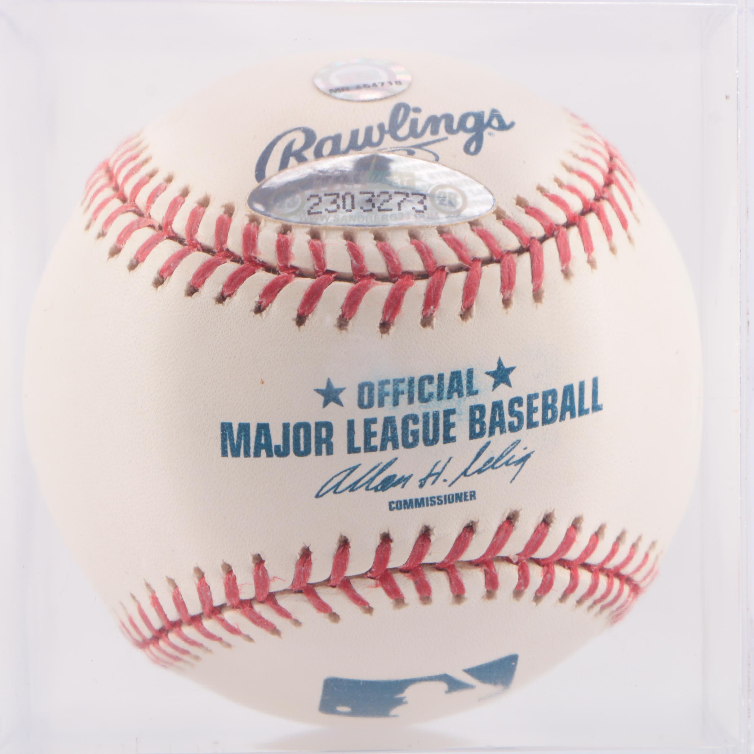 Ryne Sandberg Signed Baseball