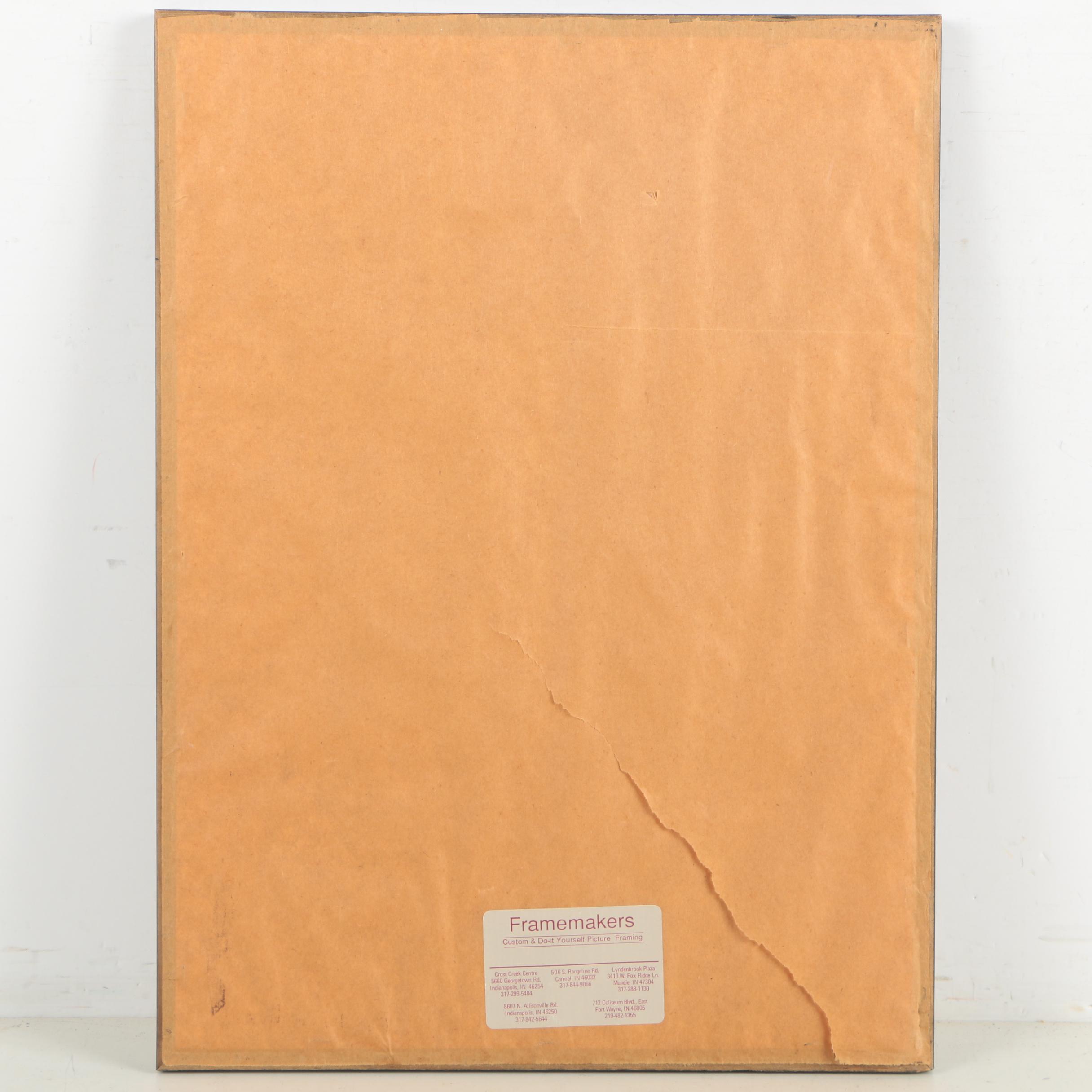 Offset Lithograph After Charles Hoffbauer "Paul Revere Gives the Alarm"