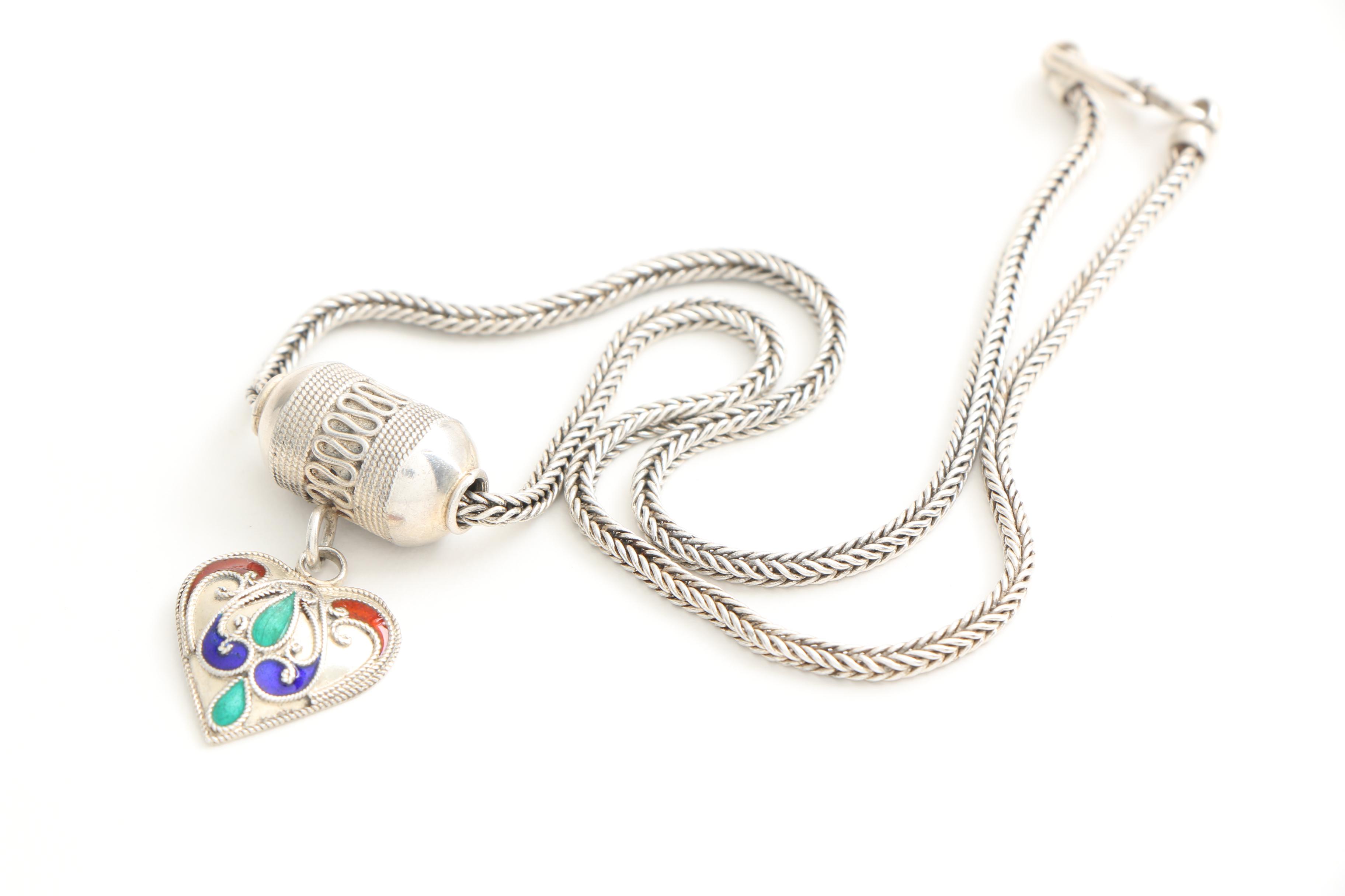 Sterling Silver Cloisonné Enameled Jewelry