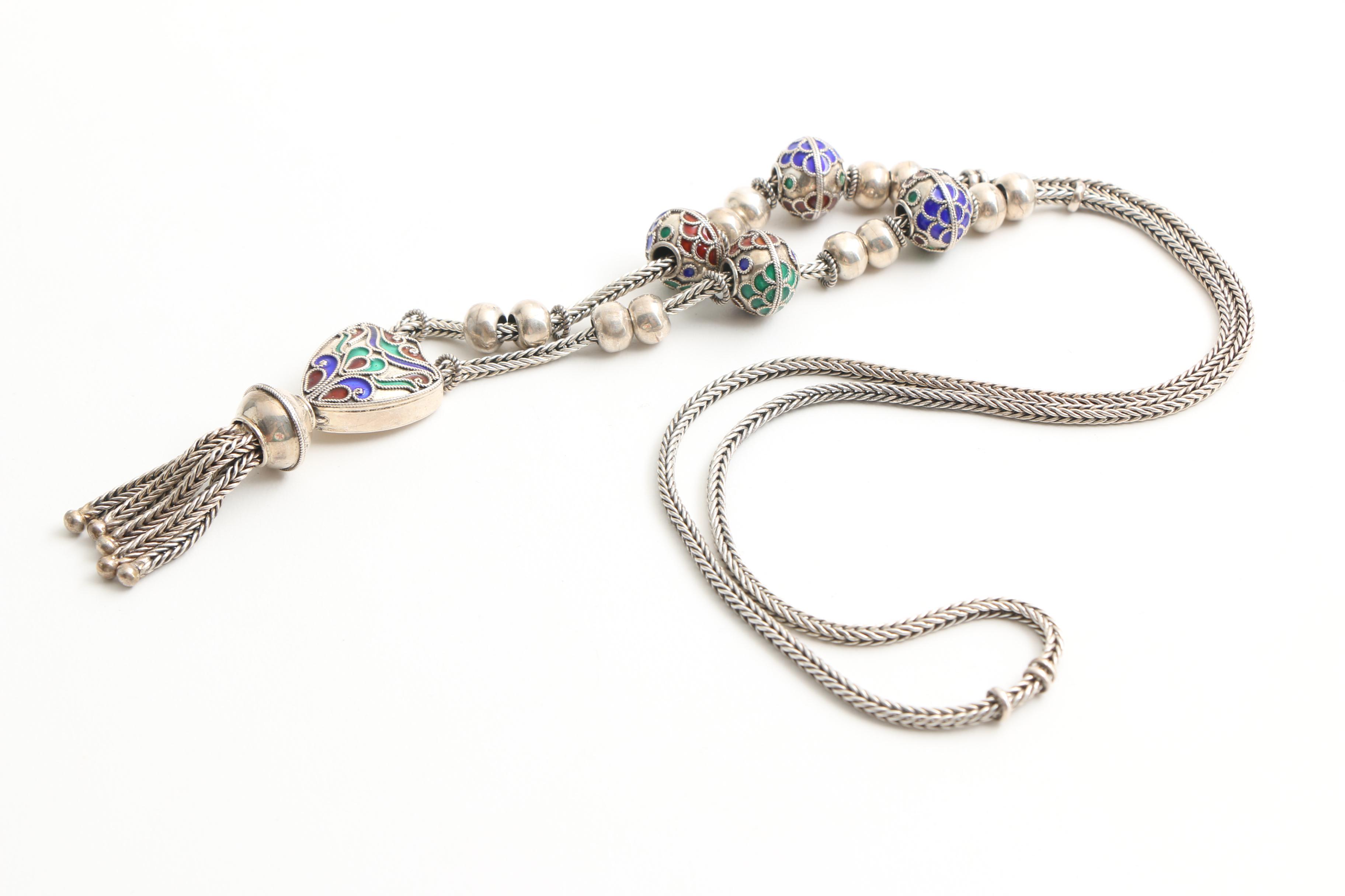 Sterling Silver Cloisonné Enameled Jewelry