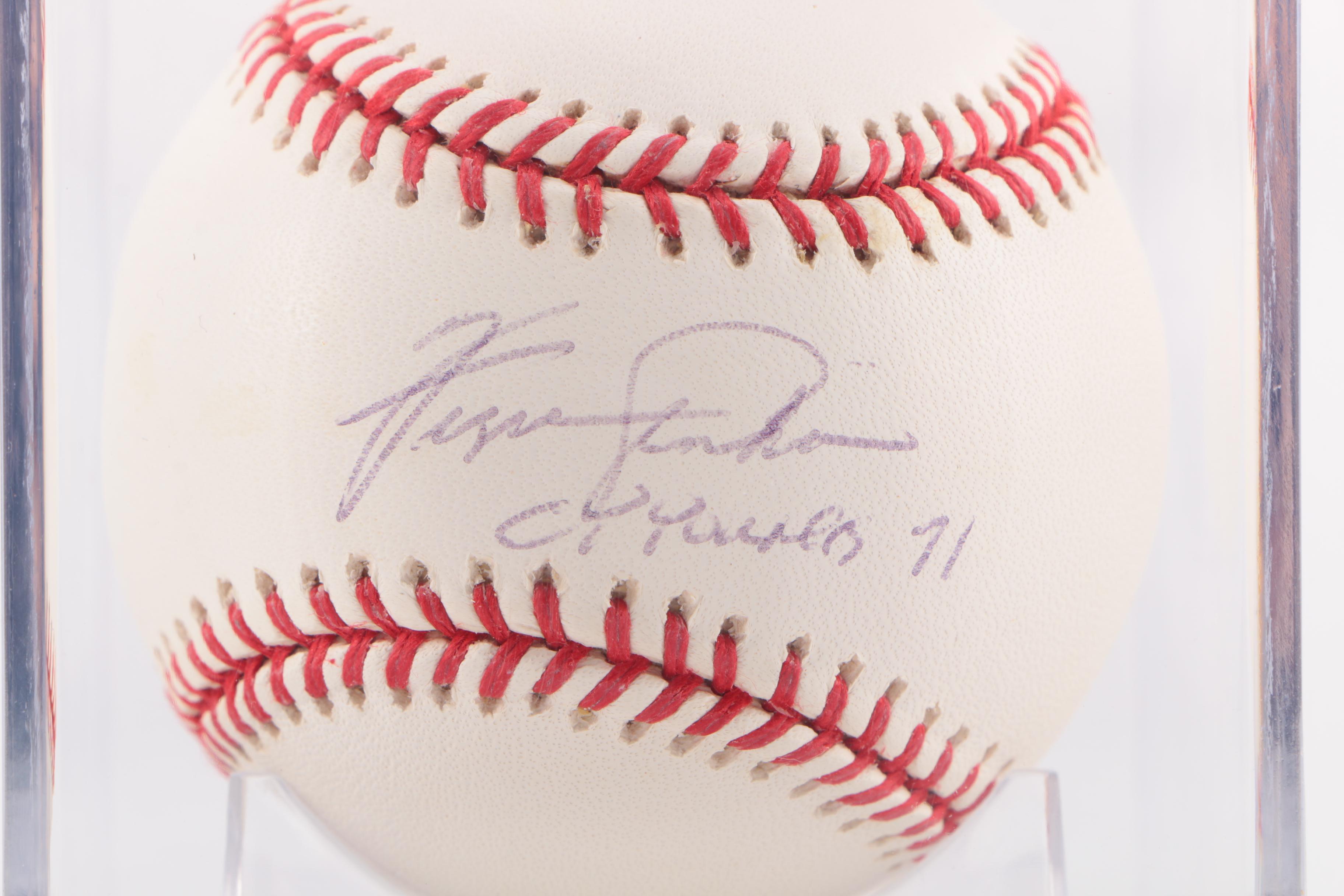 Ferguson Jenkins signed baseball