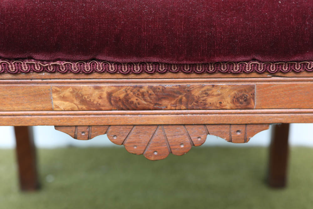 Vintage Eastlake Style Side Chair and Foot Stool