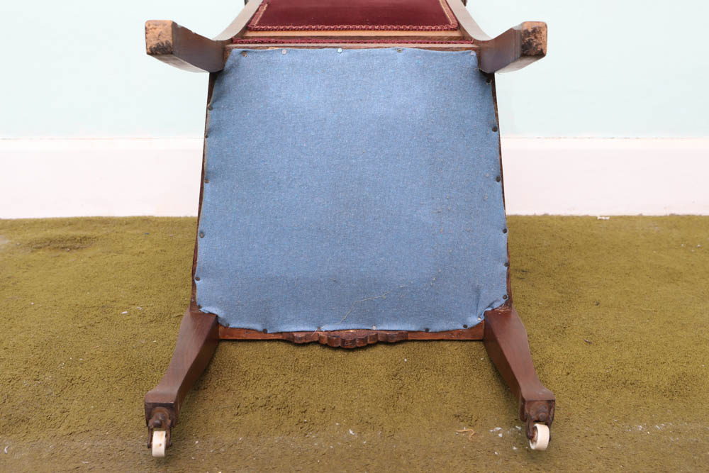 Vintage Eastlake Style Side Chair and Foot Stool