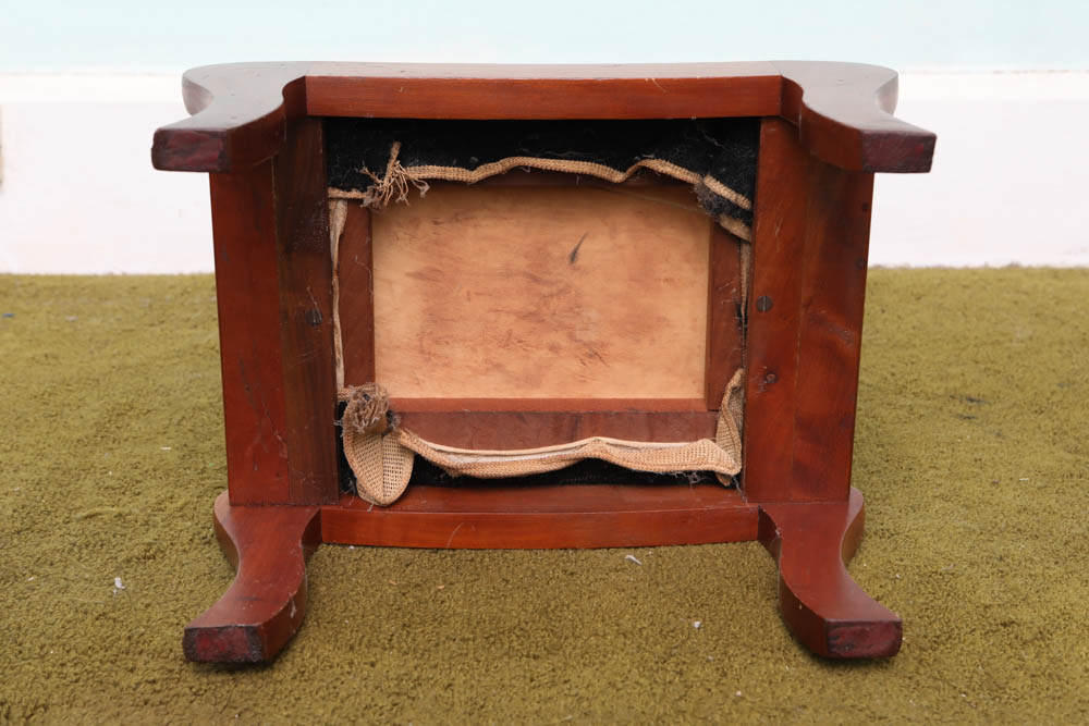 Vintage Eastlake Style Side Chair and Foot Stool