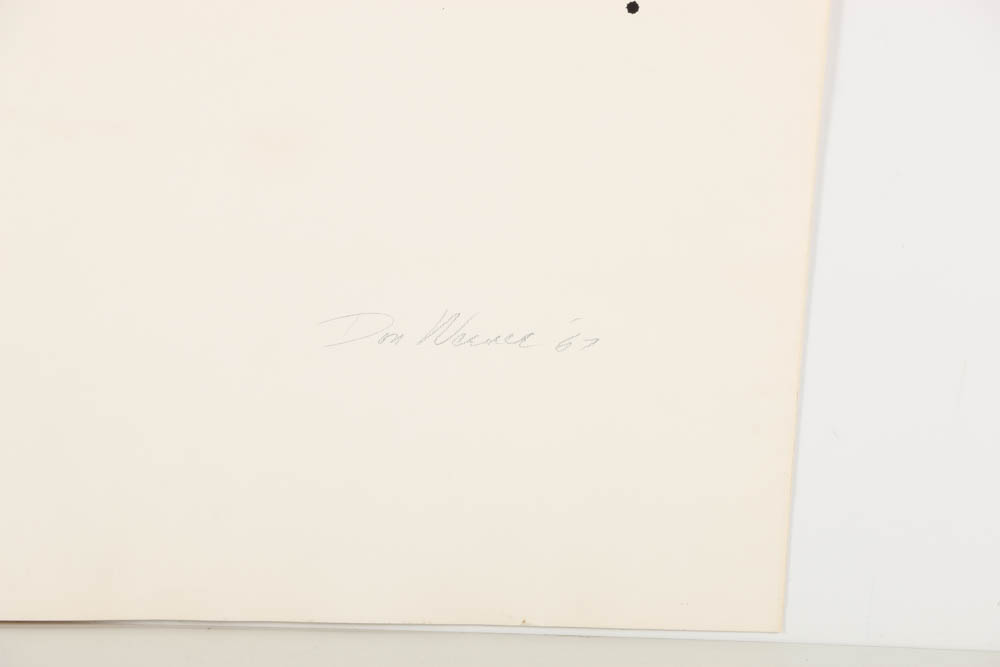 Don Werner Ink Painting on Paper