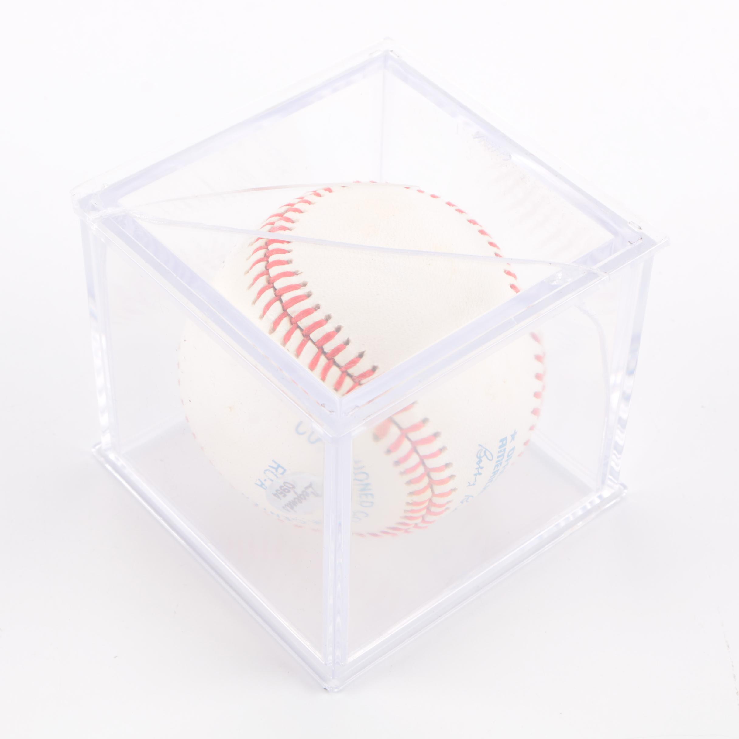 Lou Boudreau Signed Baseball