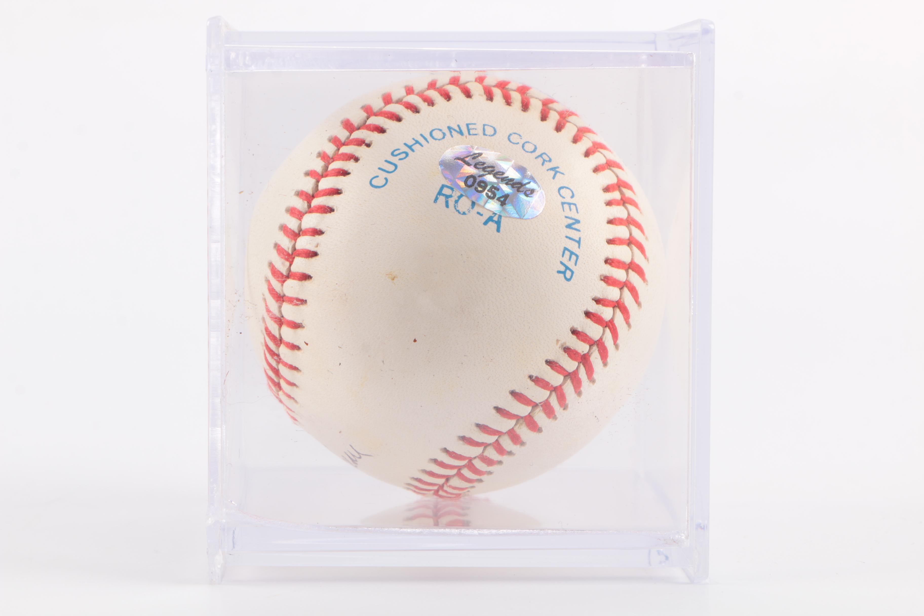 Lou Boudreau Signed Baseball