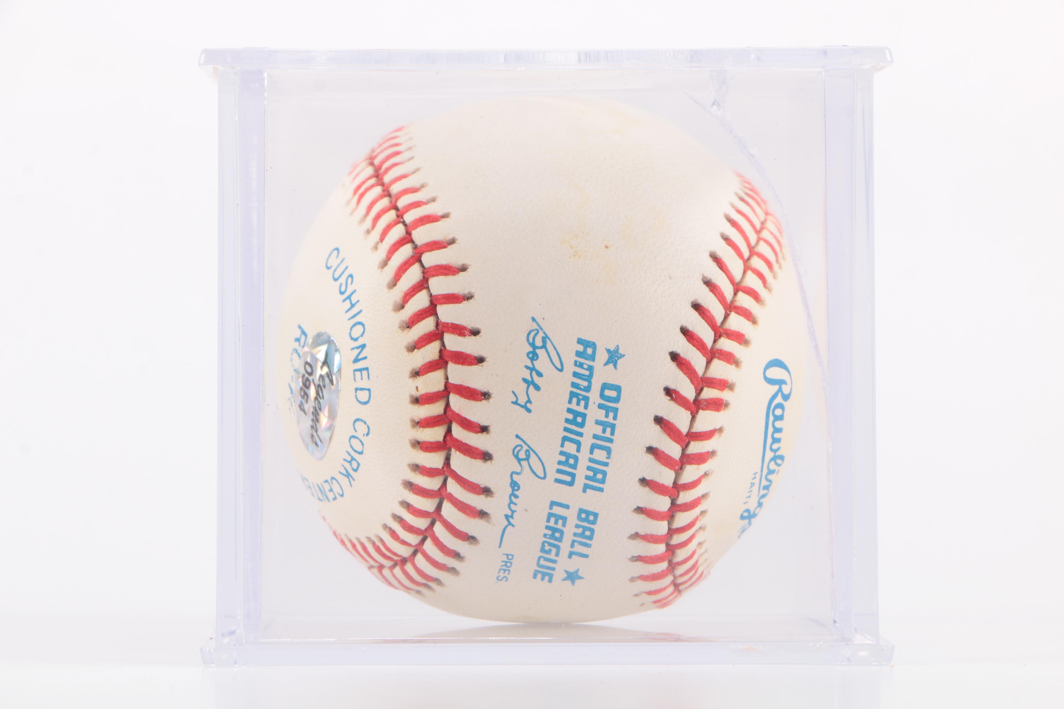 Lou Boudreau Signed Baseball