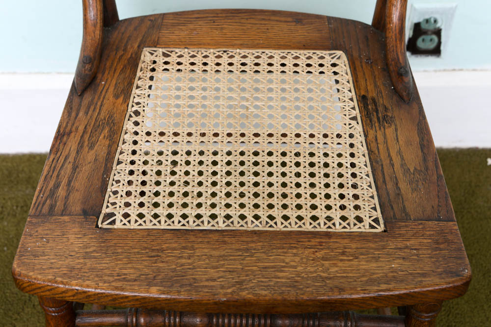 Oak Dining Chairs with Cane Seats