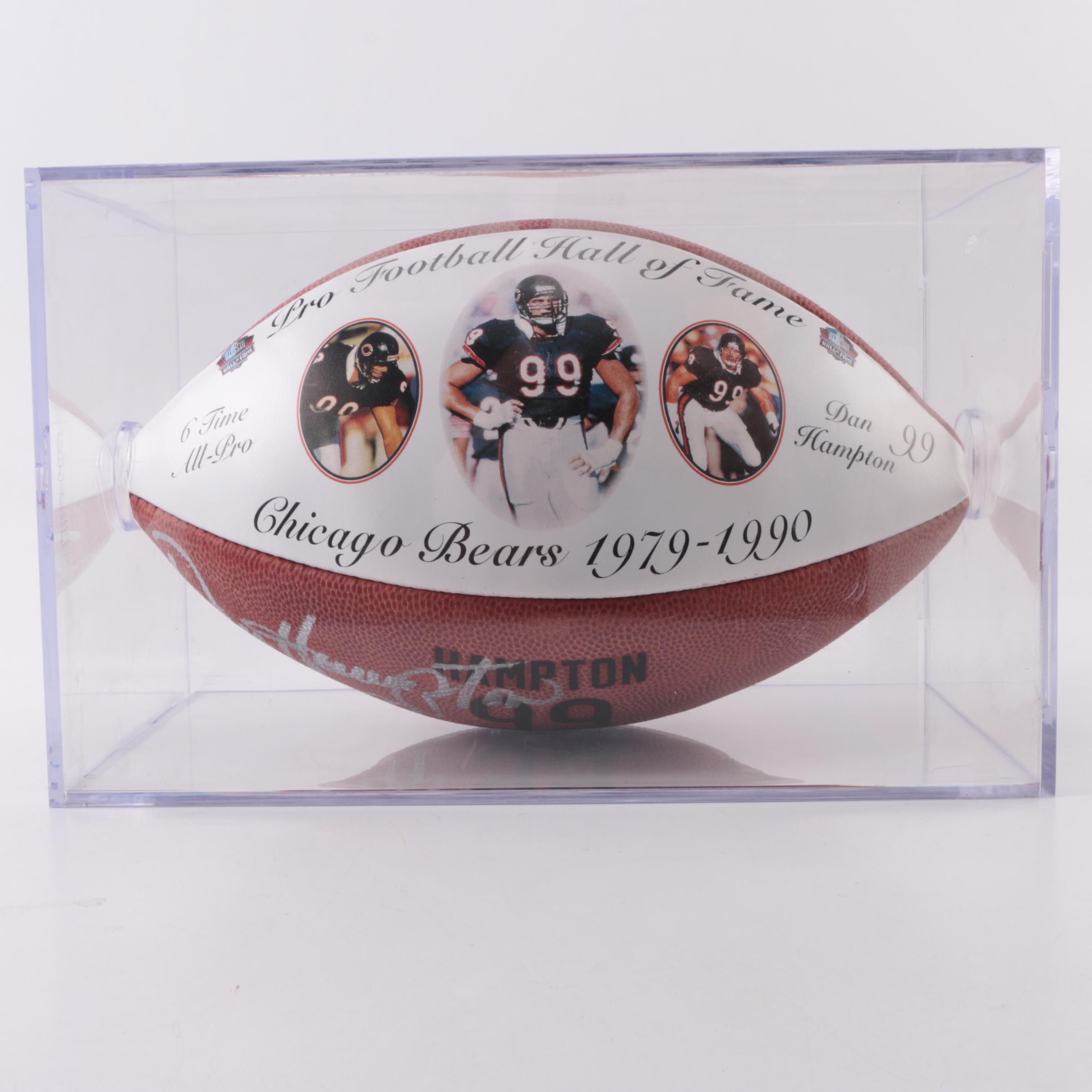 Signed Dan Hampton Football