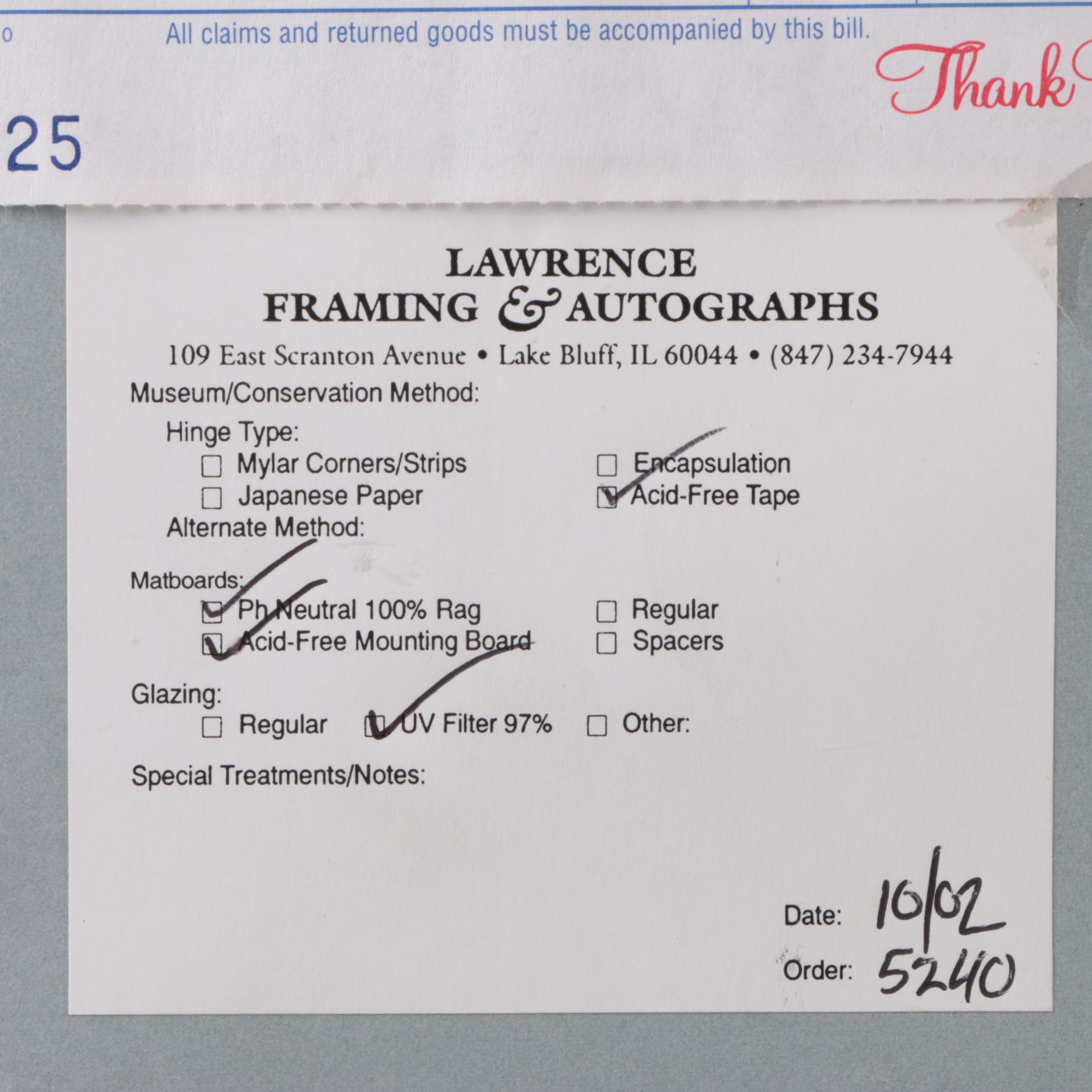 Signed Lone Ranger and Silver Photograph