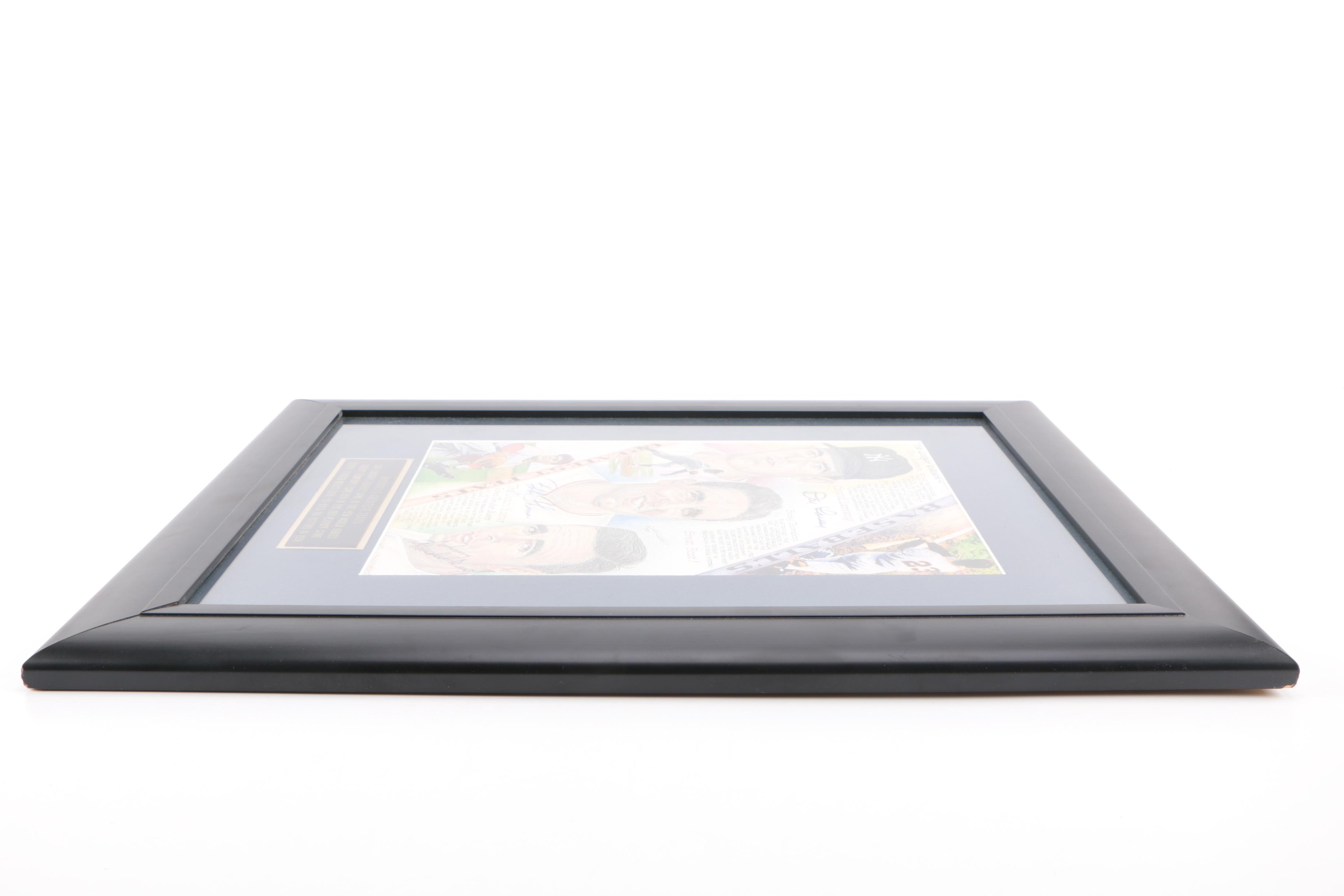 Don Larsen, Bobby Thomson, Johnny Vander Meer Signed Print