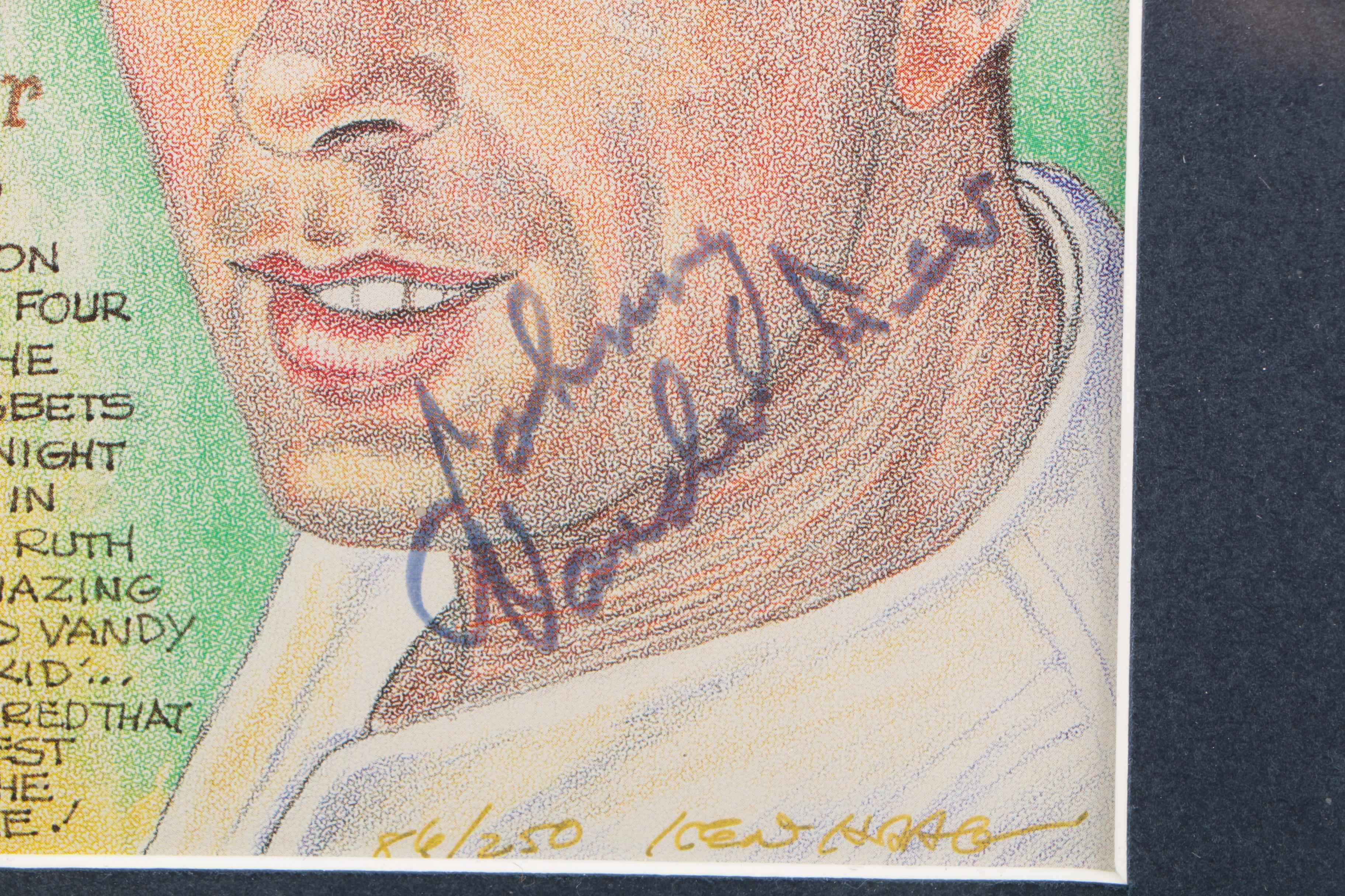 Don Larsen, Bobby Thomson, Johnny Vander Meer Signed Print