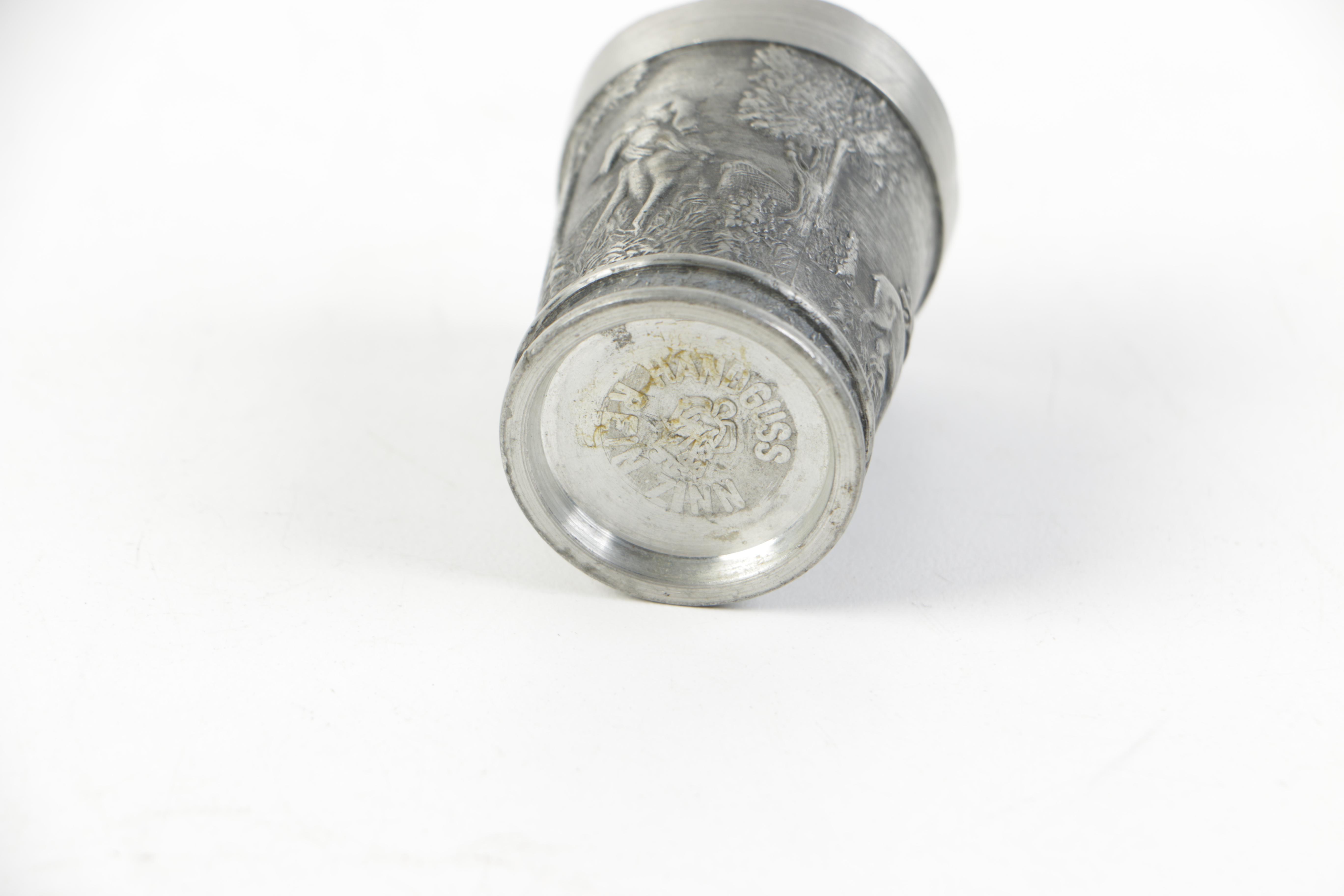 Vintage German Pewter Shot Glass