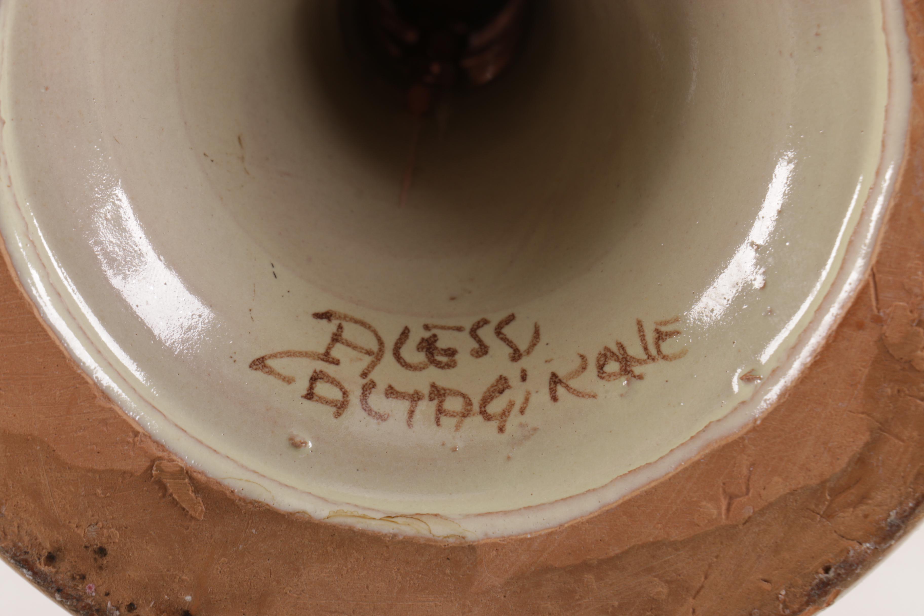 Giacomo Alessi Handmade Sicilian Ceramic Duck Motif Candlesticks