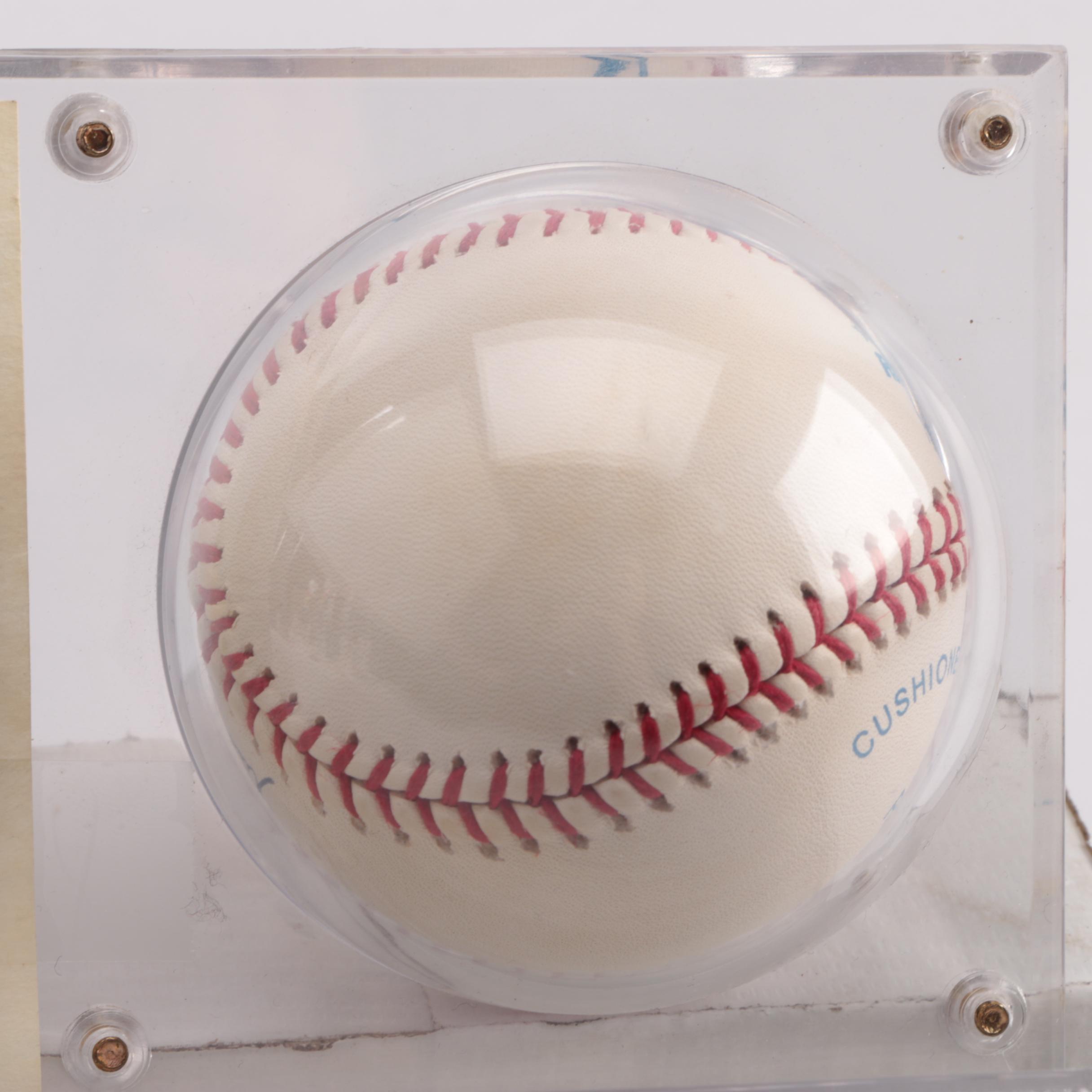 Nolan Ryan Signed Baseball with 1992 Fleer Ultra Baseball Card