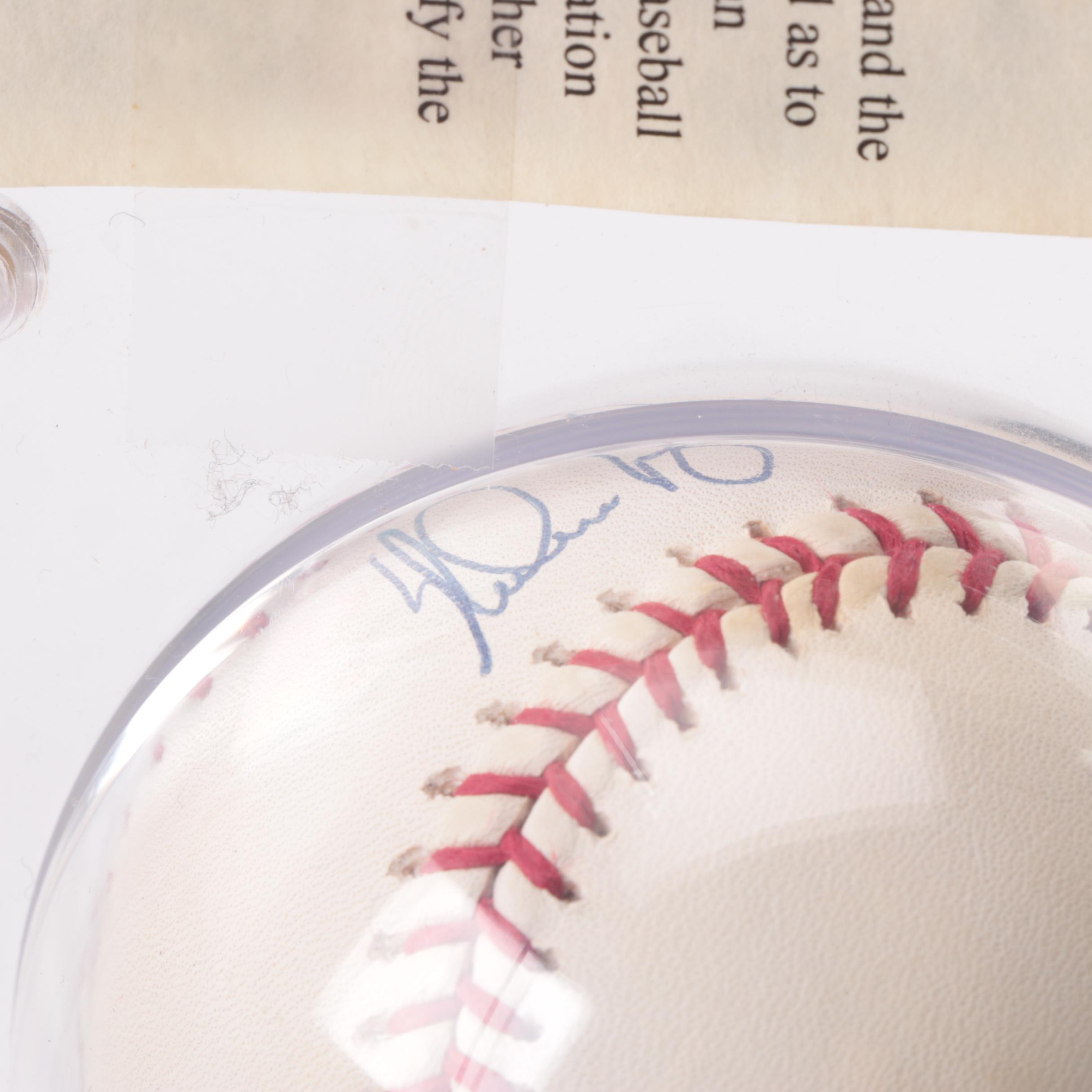 Nolan Ryan Signed Baseball with 1992 Fleer Ultra Baseball Card