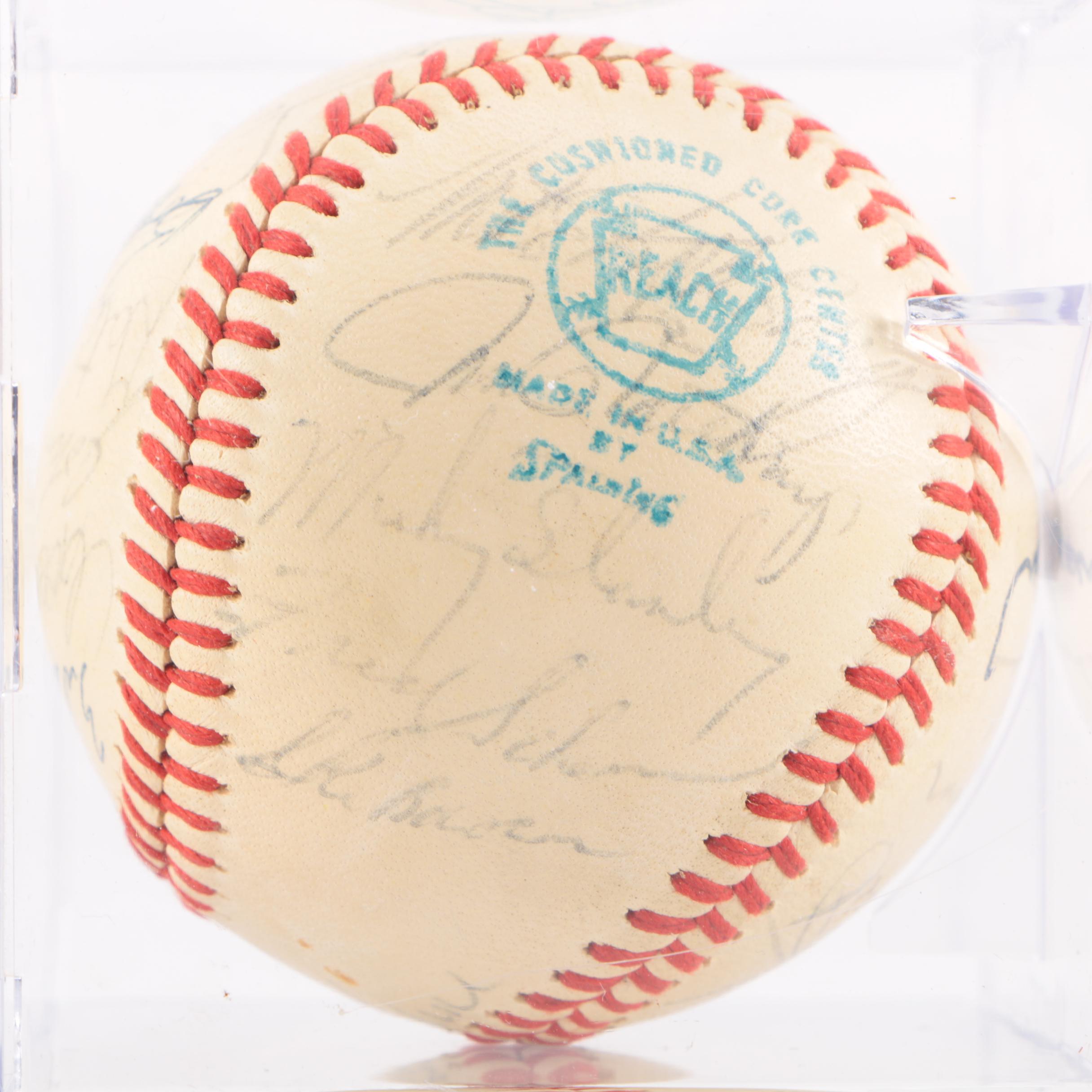 Vintage Detroit Tigers Autographed Baseball