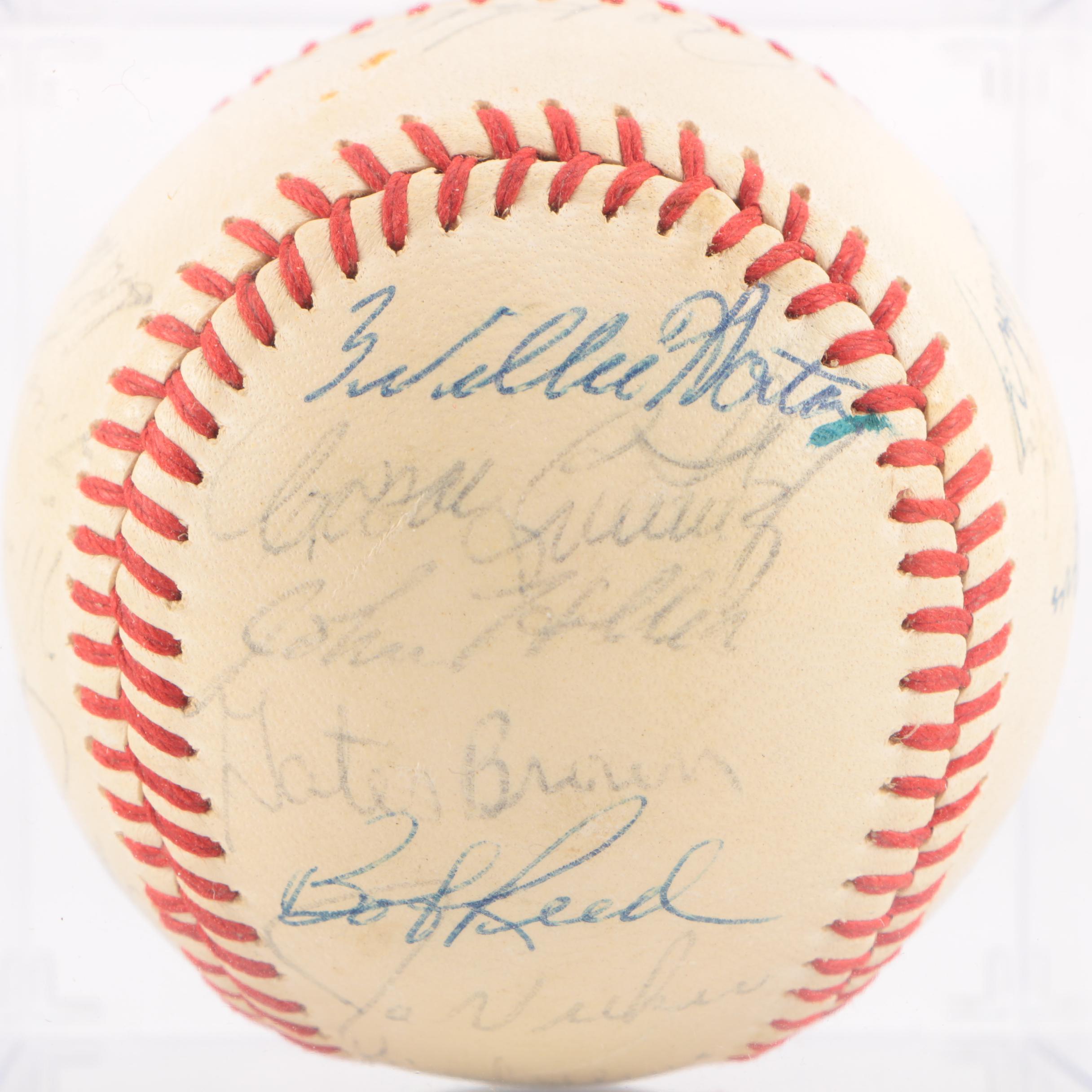 Vintage Detroit Tigers Autographed Baseball