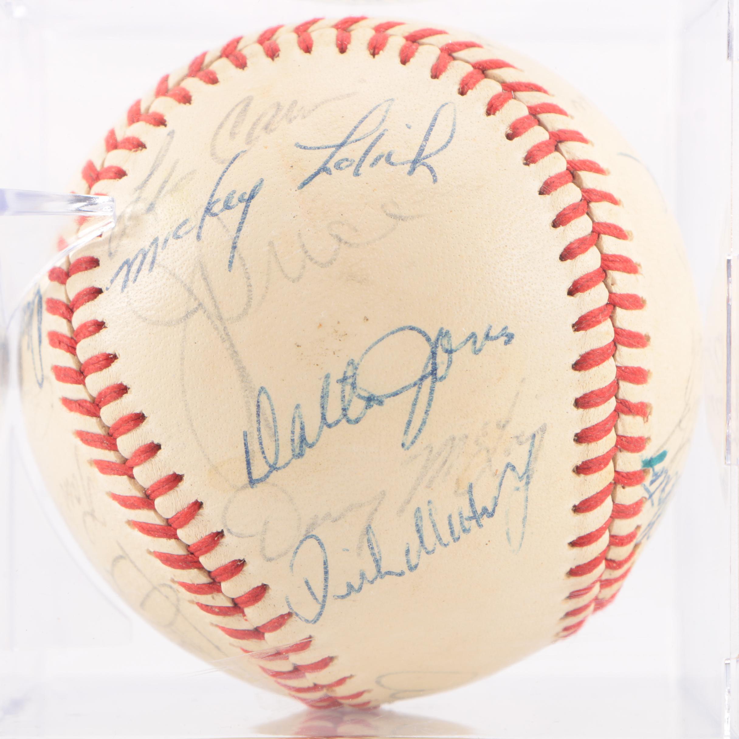 Vintage Detroit Tigers Autographed Baseball