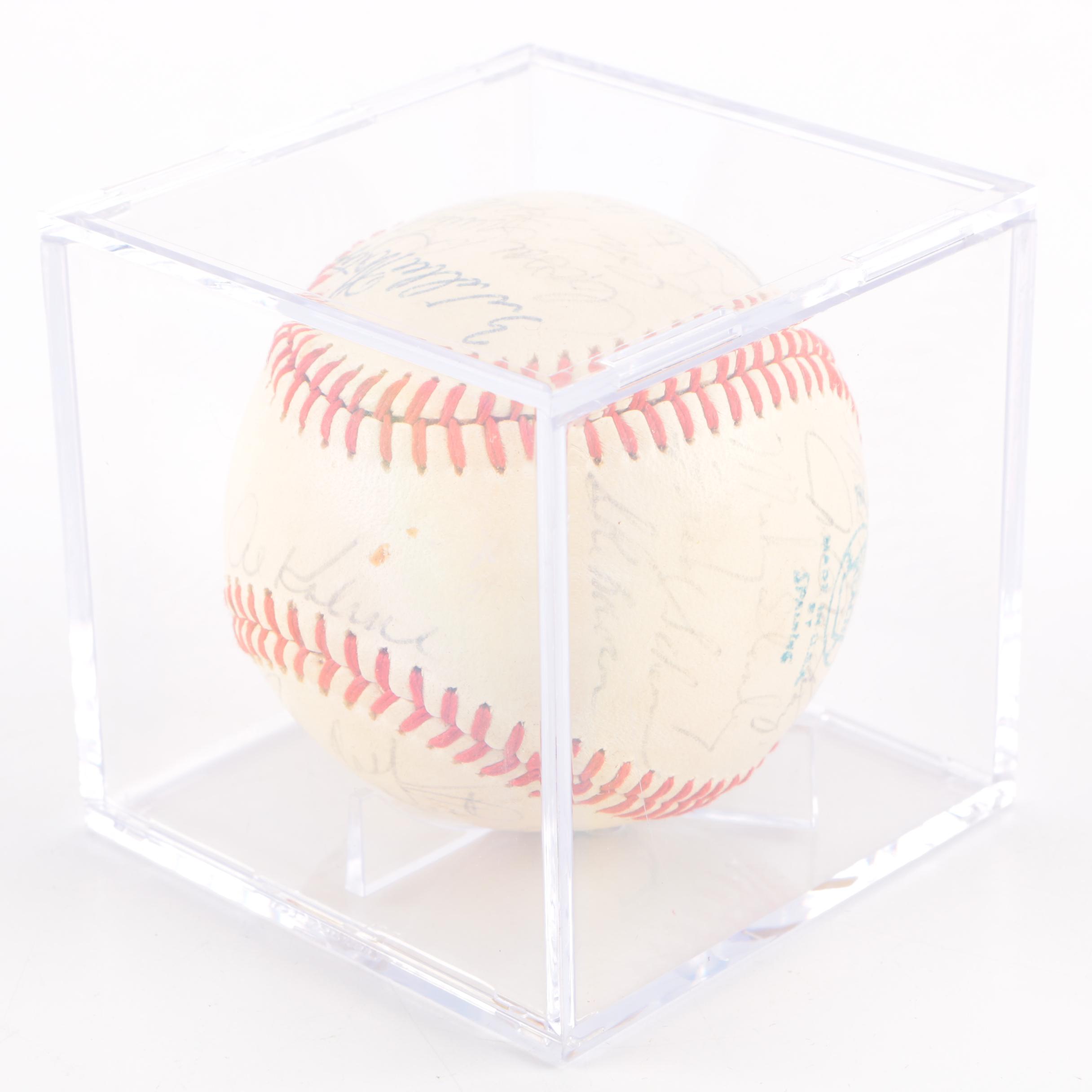 Vintage Detroit Tigers Autographed Baseball