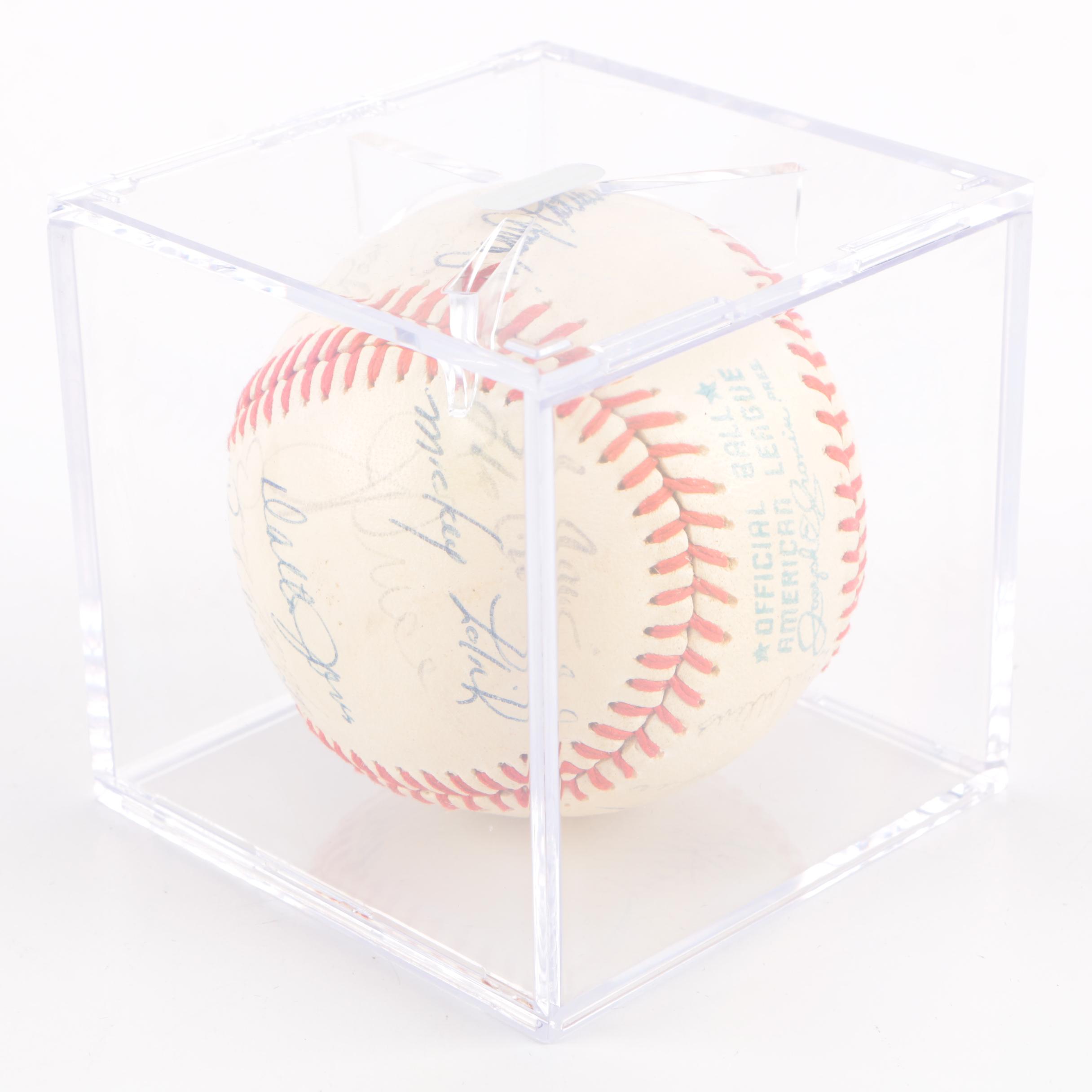 Vintage Detroit Tigers Autographed Baseball