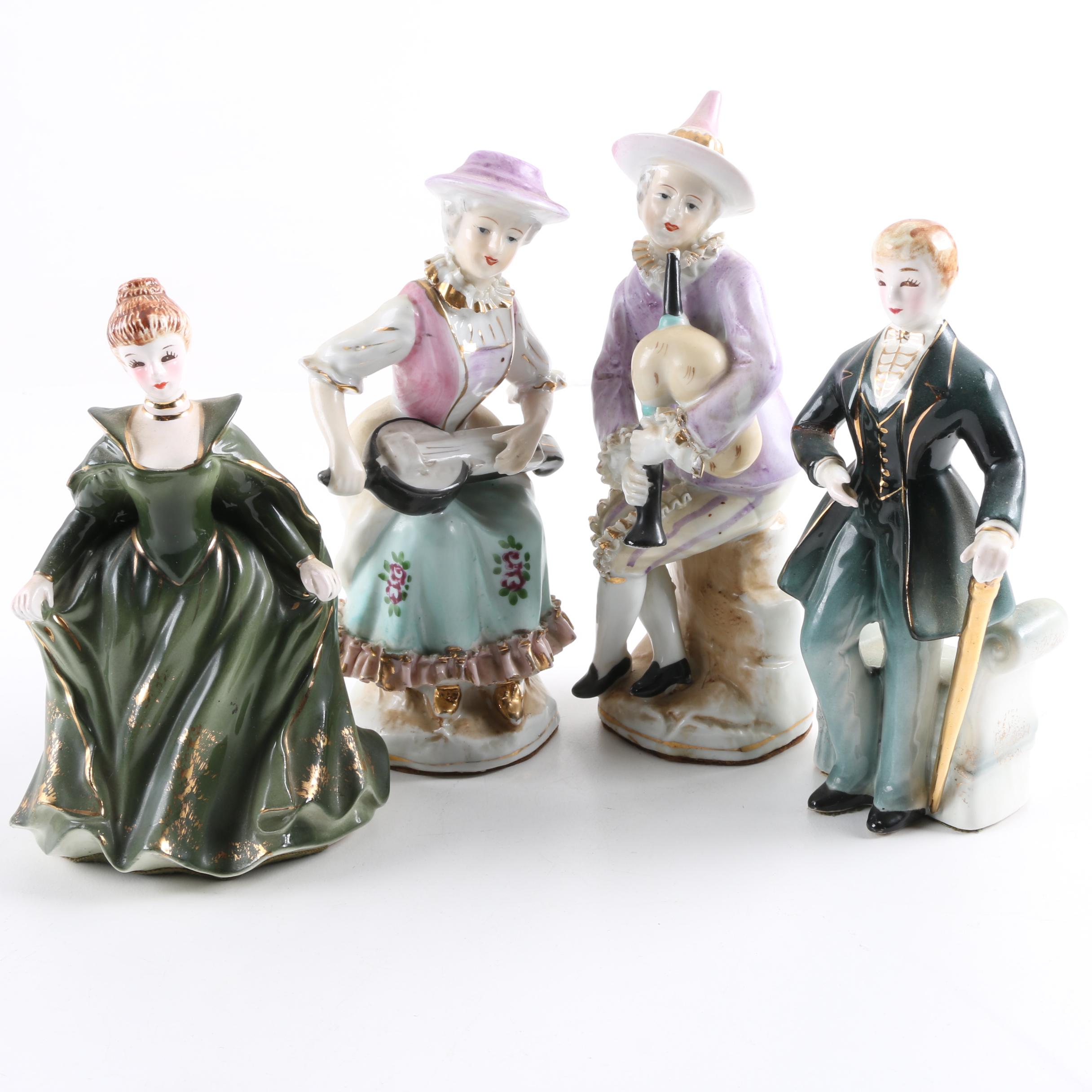 Assorted Porcelain Figurines including Lenwile Ardalt Artware