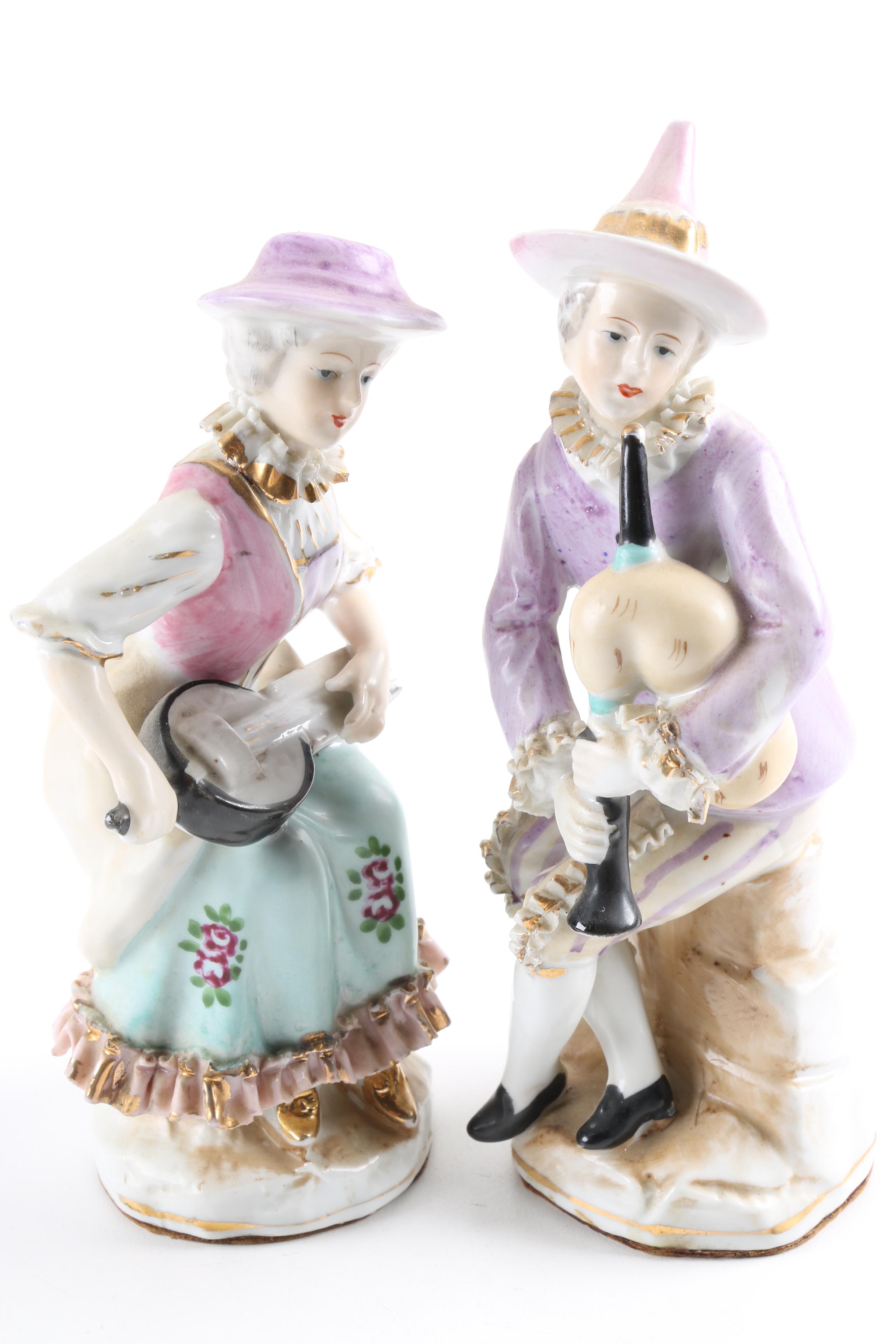 Assorted Porcelain Figurines including Lenwile Ardalt Artware