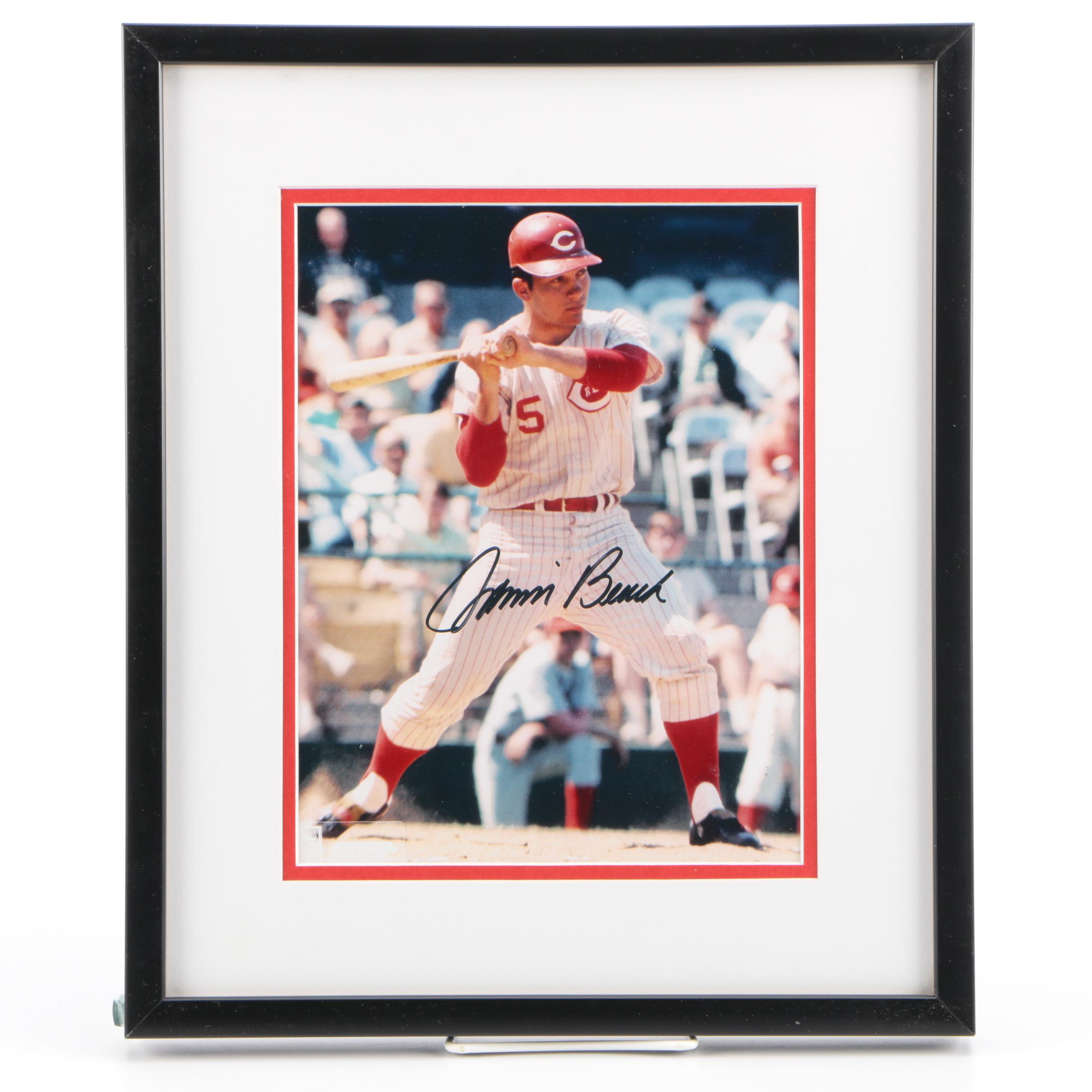 Autographed Johnny Bench Print