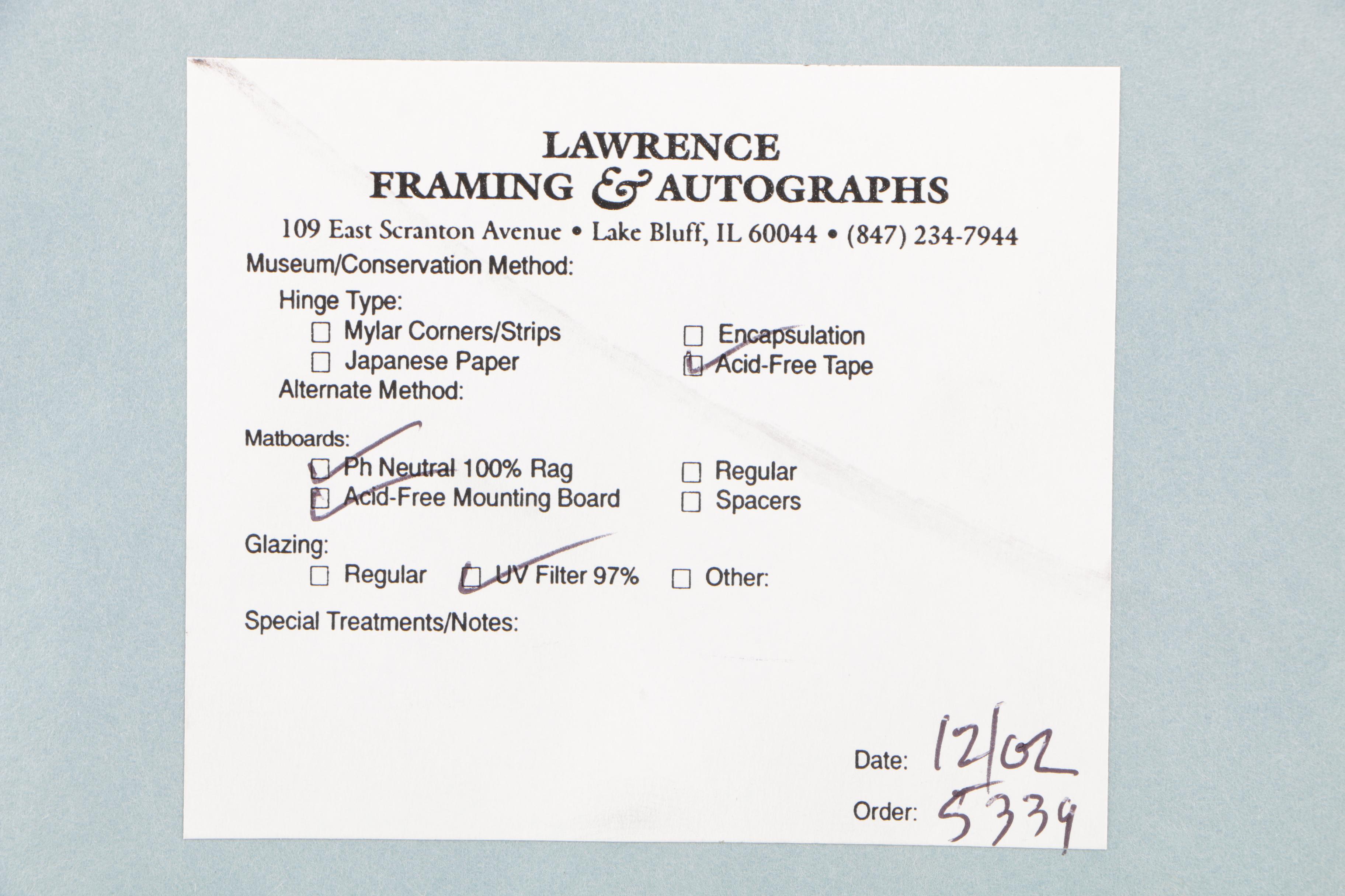 Autographed Johnny Bench Print