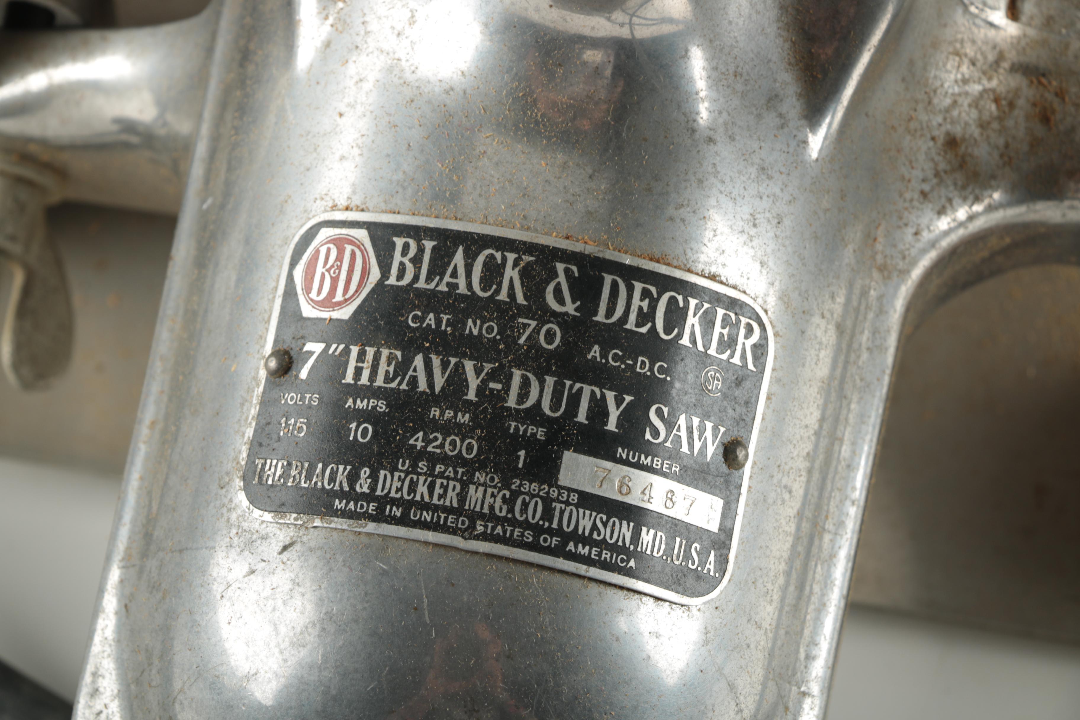 Vintage Black &  Decker Circular Saw