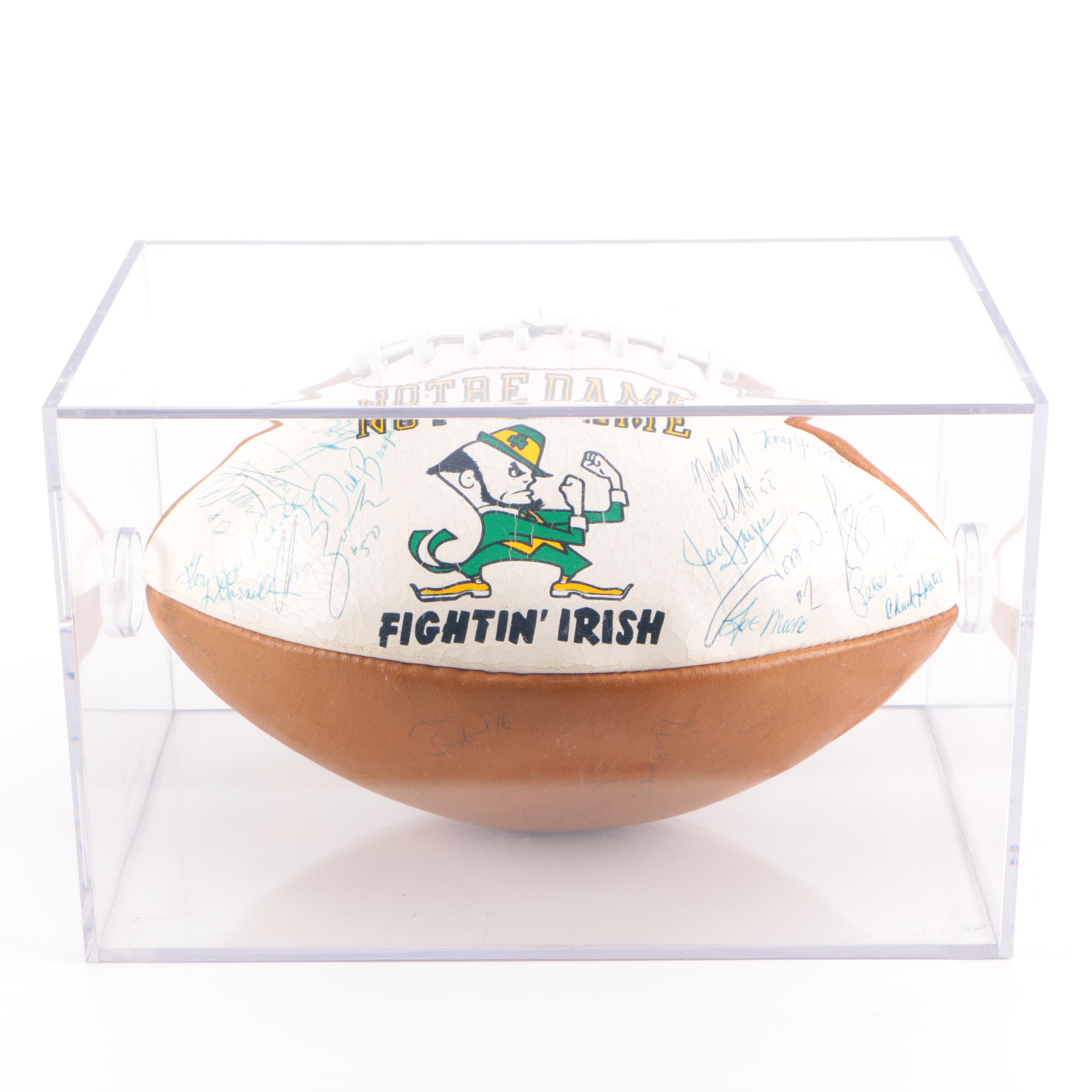 Notre Dame Fighting Irish Signed Football
