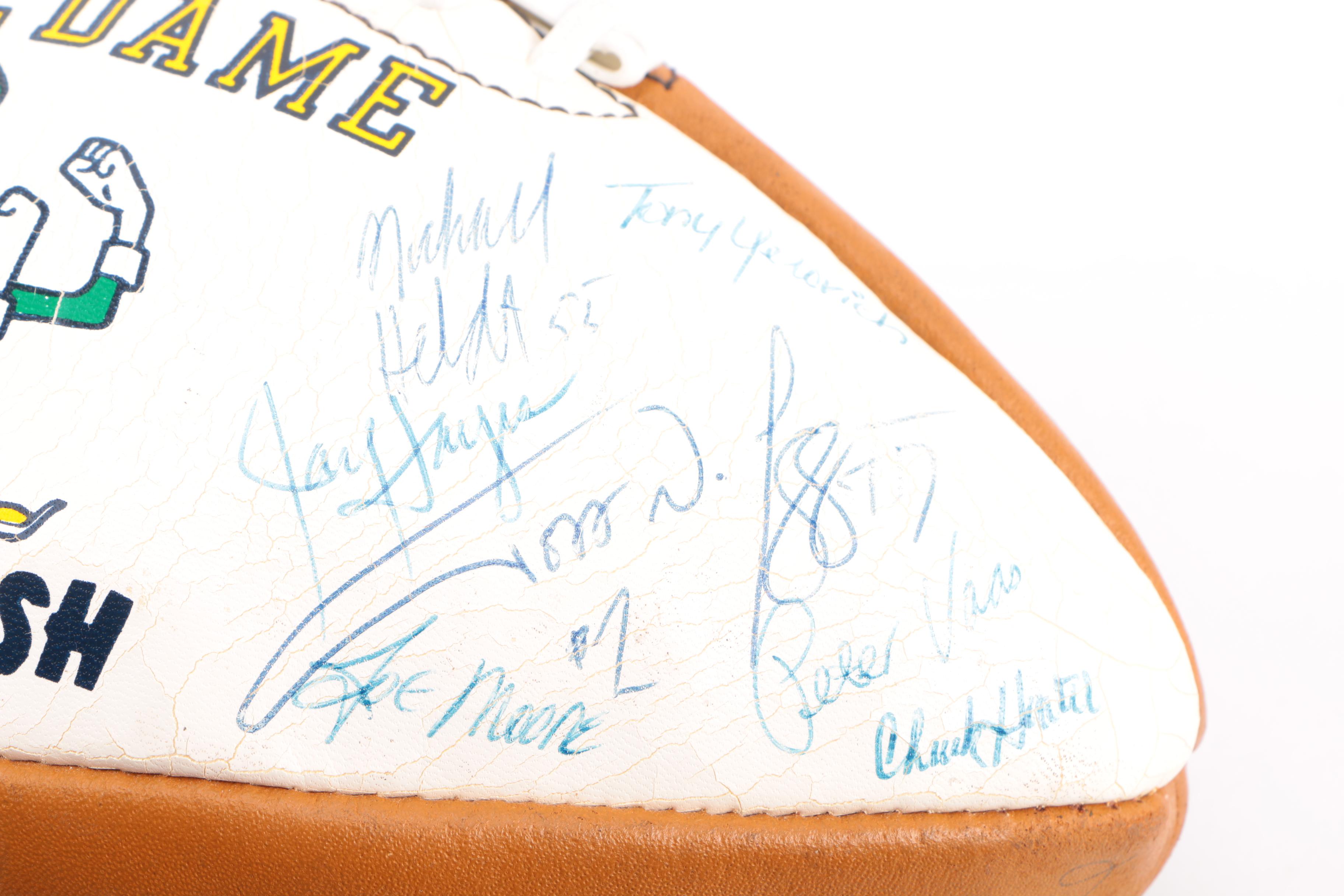 Notre Dame Fighting Irish Signed Football