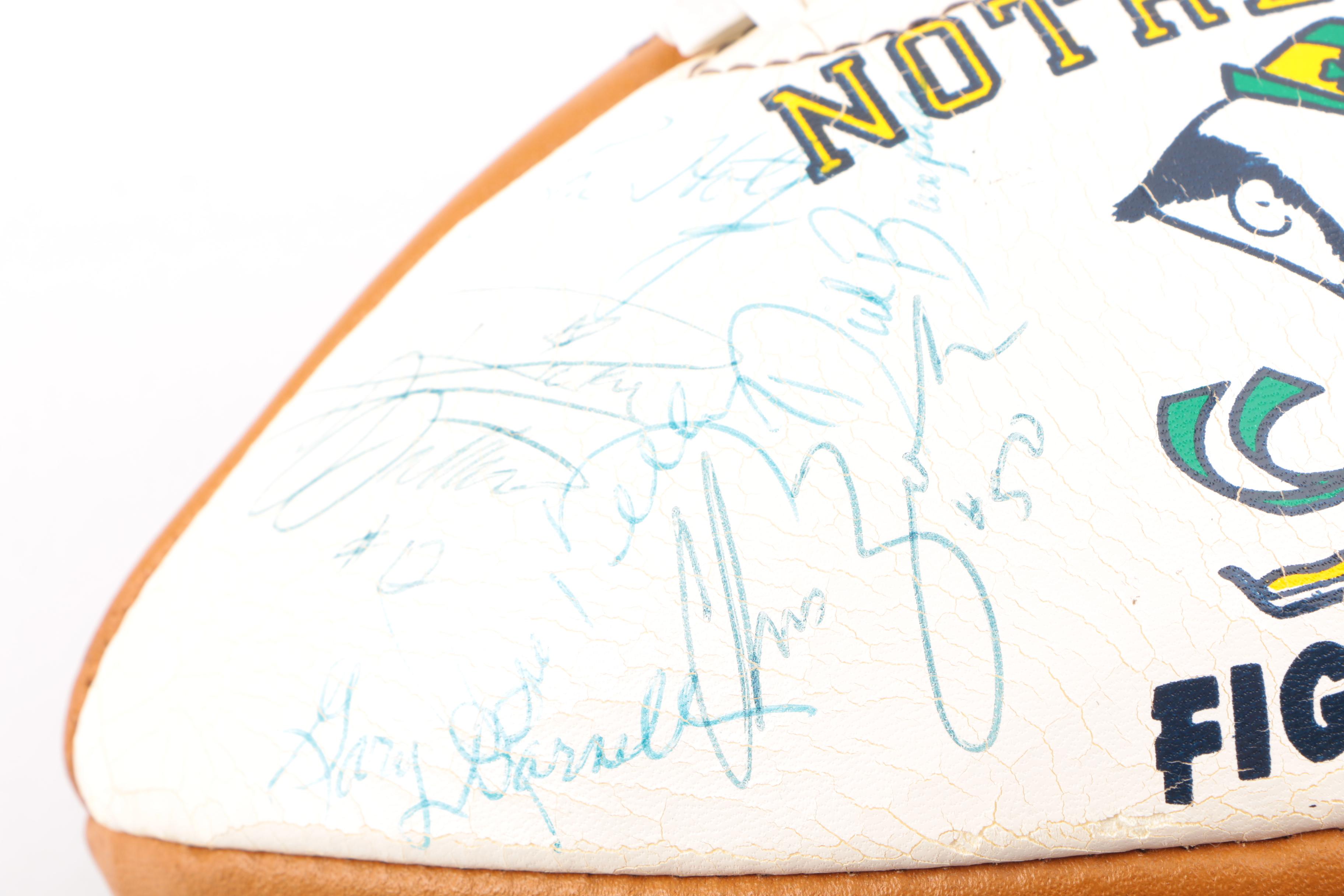 Notre Dame Fighting Irish Signed Football