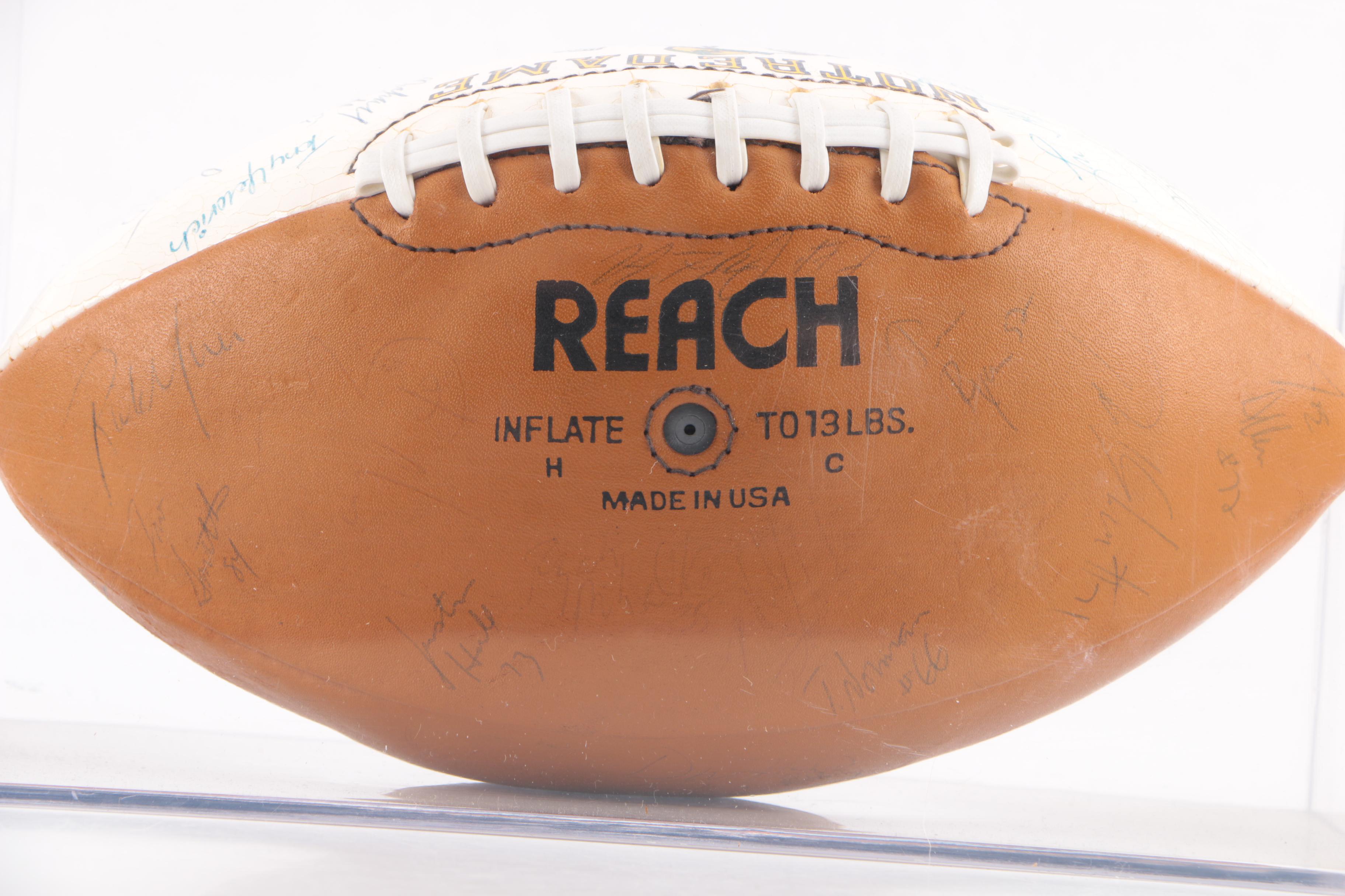 Notre Dame Fighting Irish Signed Football