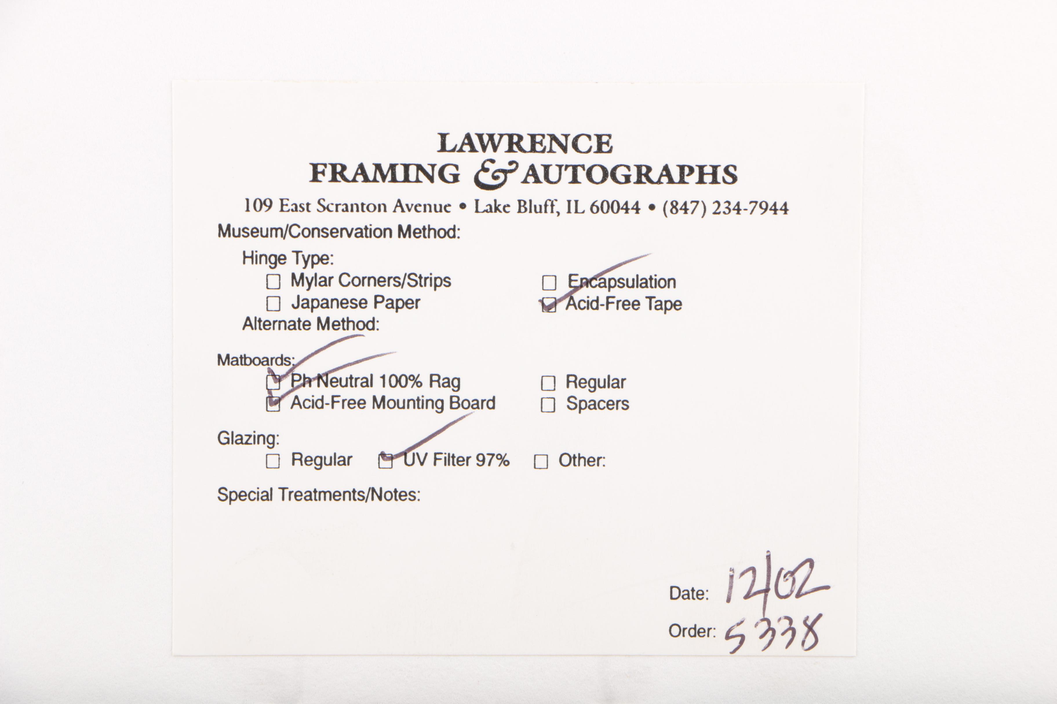 Signed Al Kaline Photograph