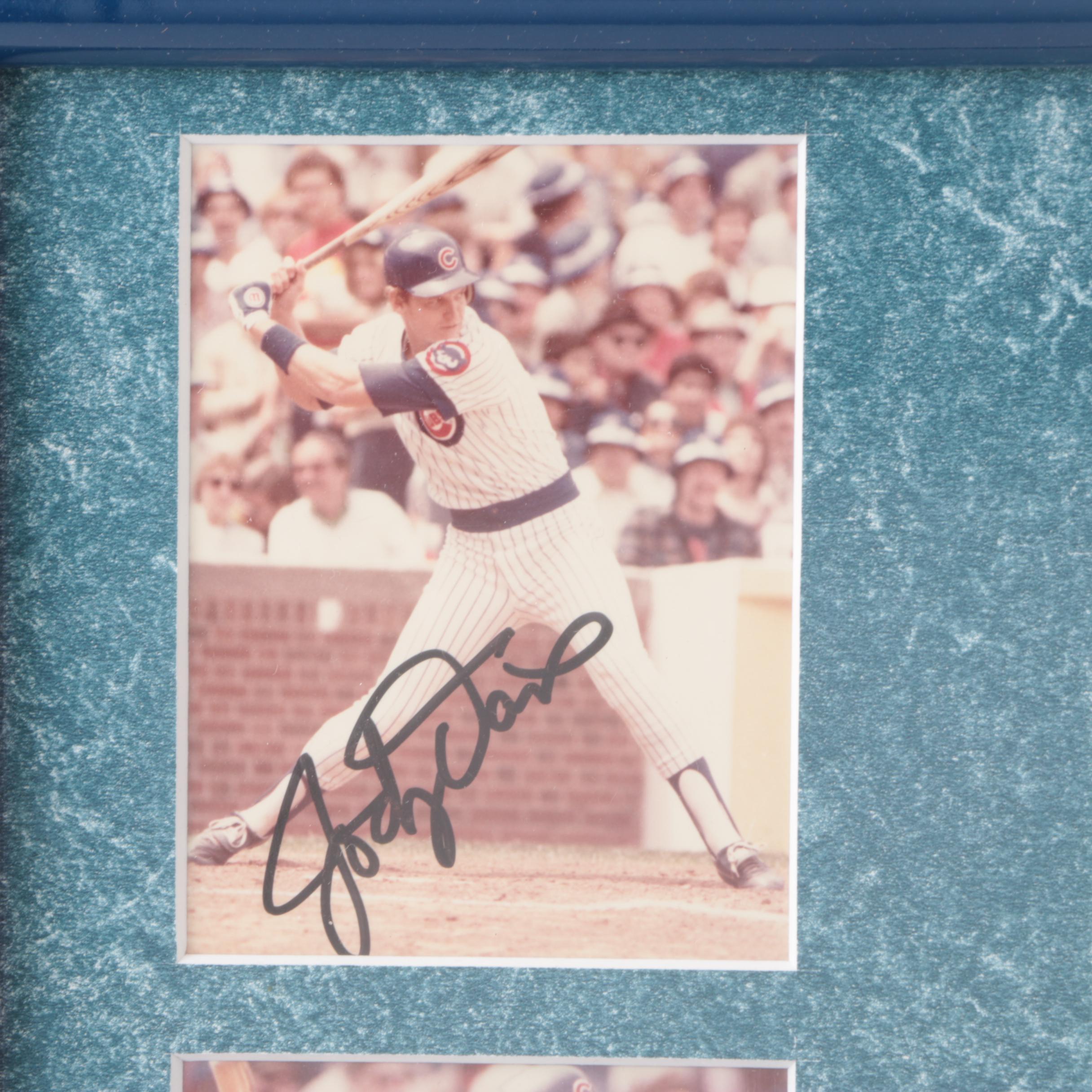 Framed Signed Photo Collage of Seven Chicago Cubs