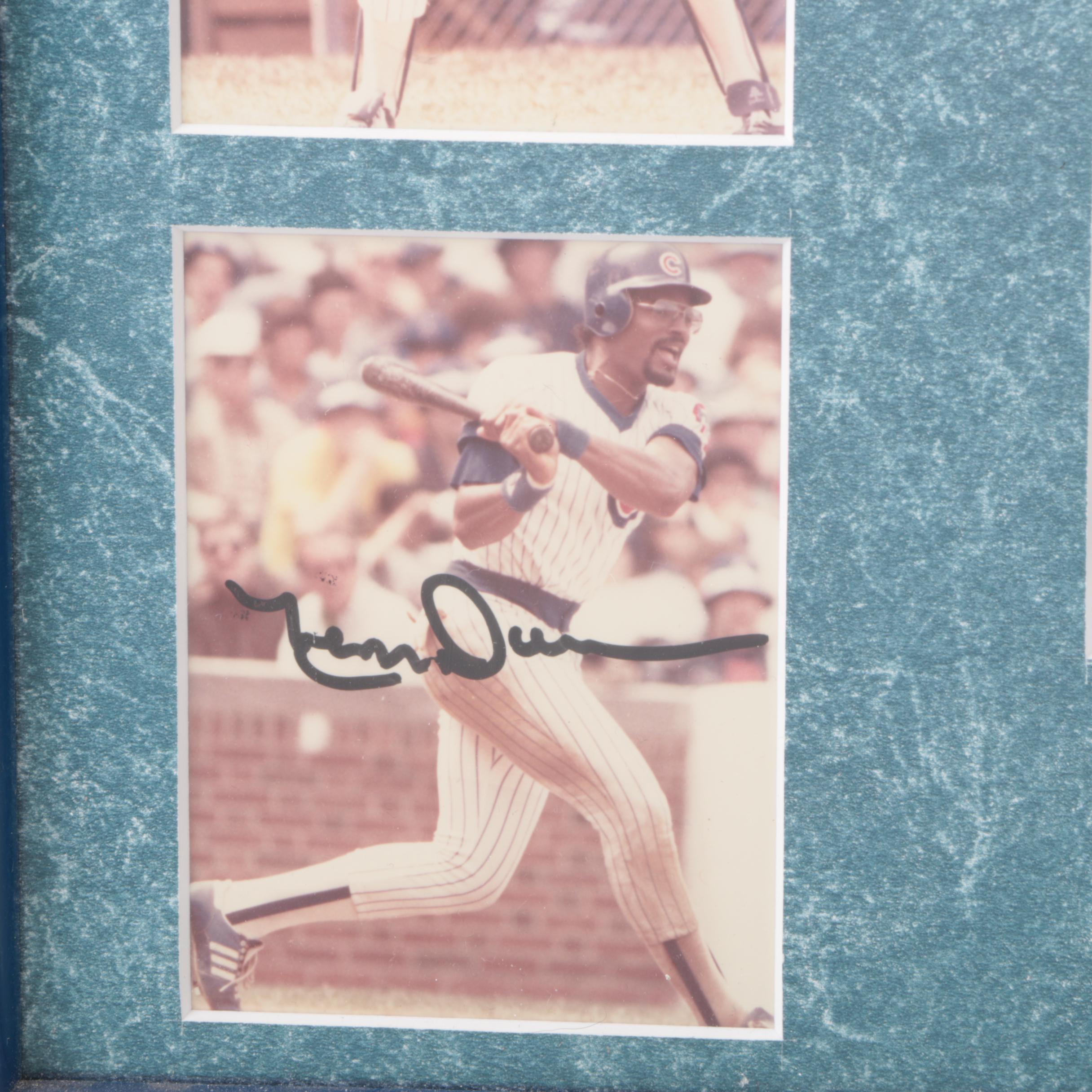 Framed Signed Photo Collage of Seven Chicago Cubs