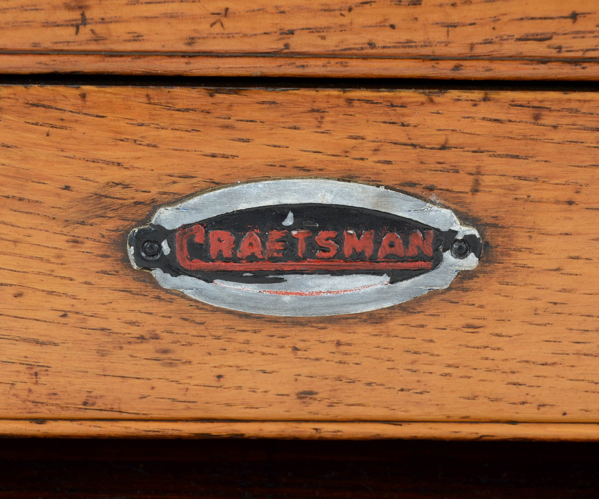 Vintage Craftsman Oak Machinist Tool Chest With Tools