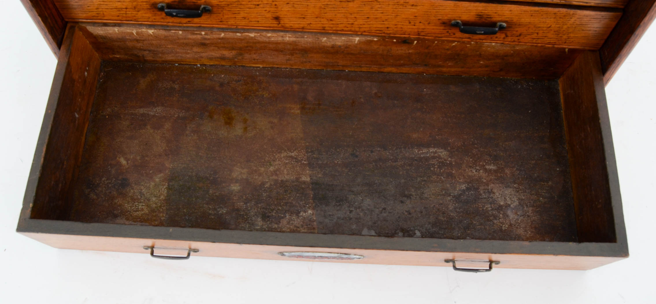 Vintage Craftsman Oak Machinist Tool Chest With Tools