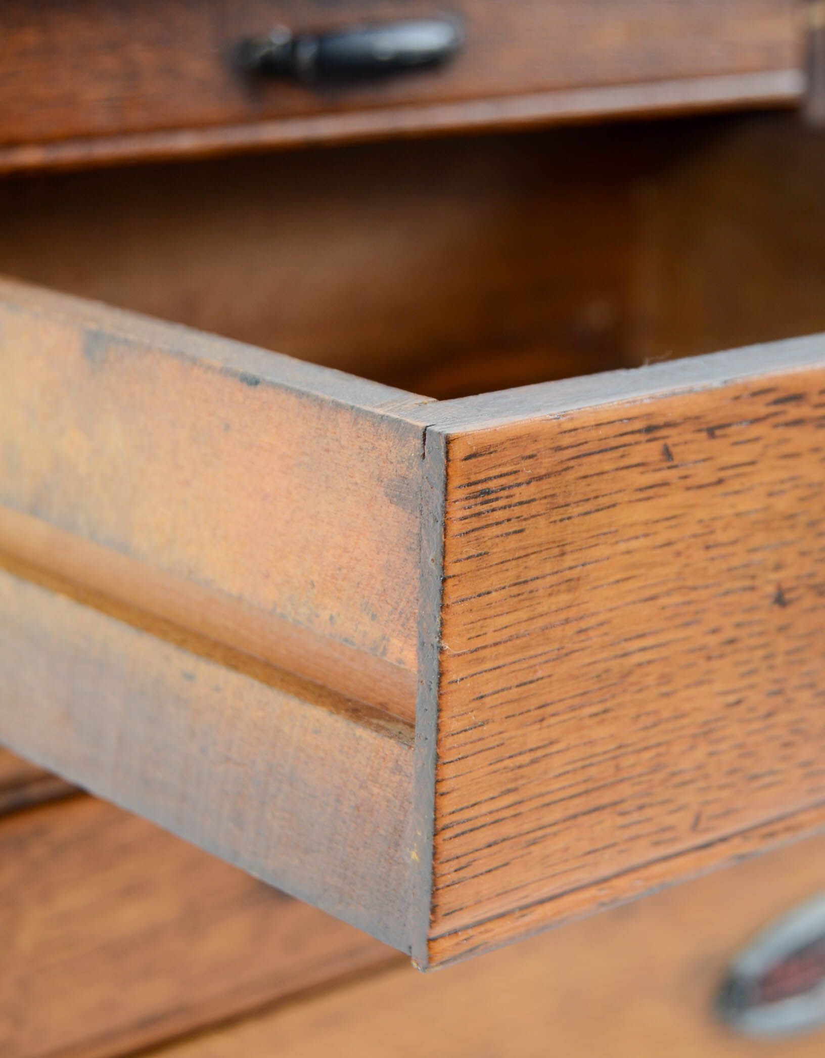 Vintage Craftsman Oak Machinist Tool Chest With Tools