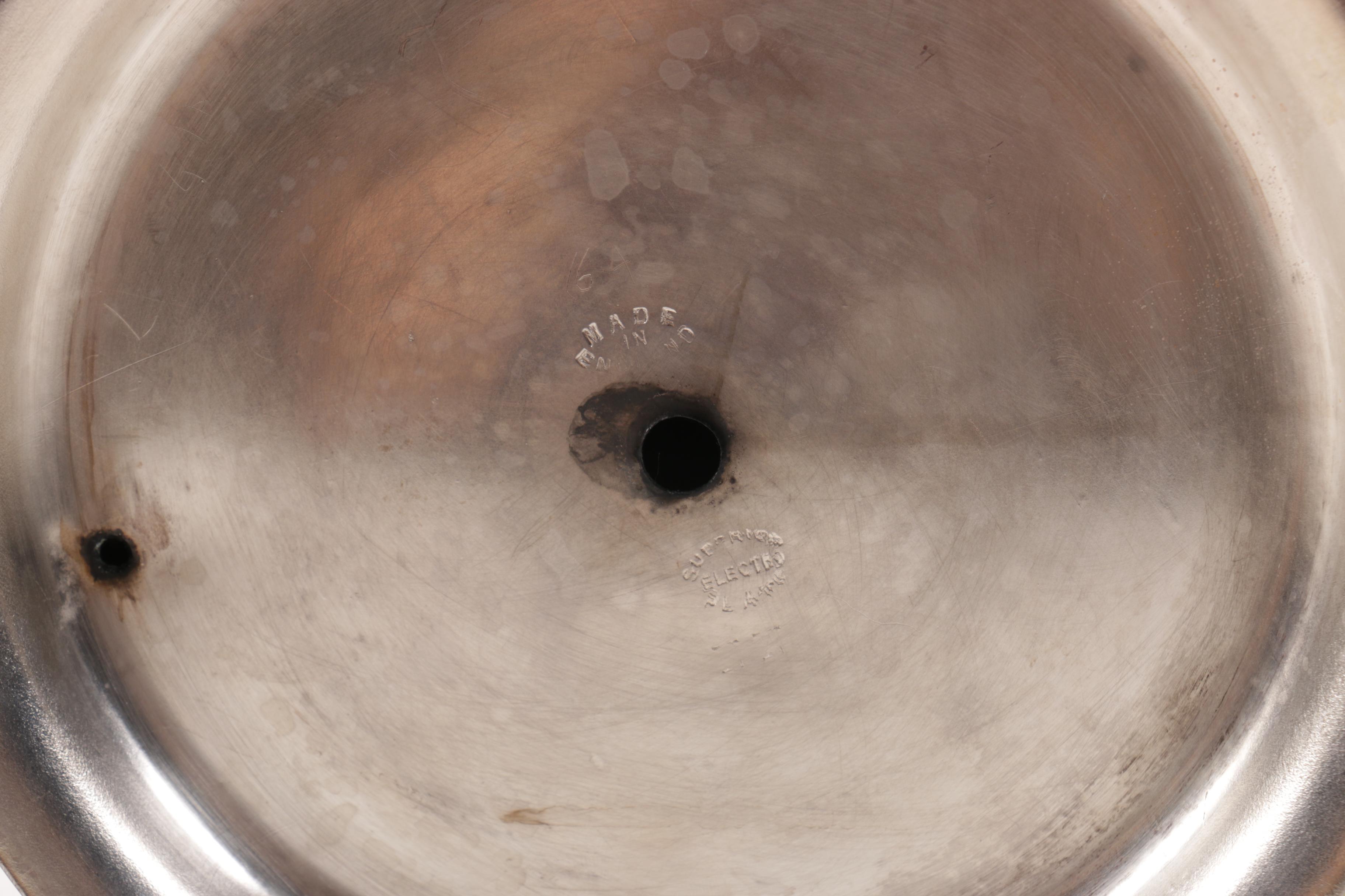 Silver Plate Candelabra with Three Glass Globes