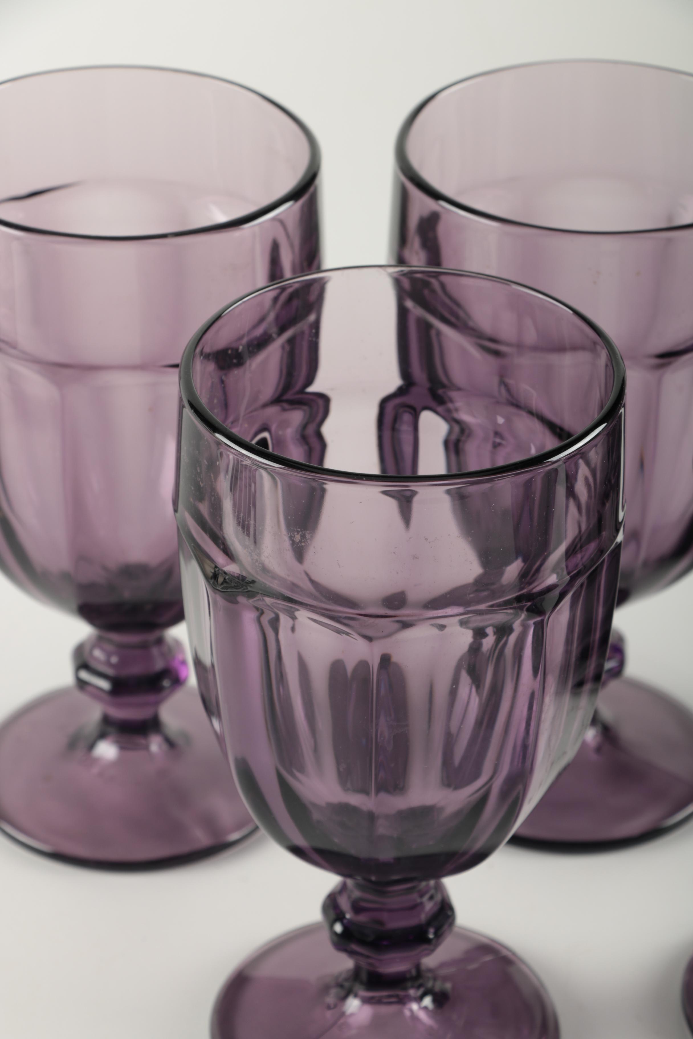 Purple Glass Goblets