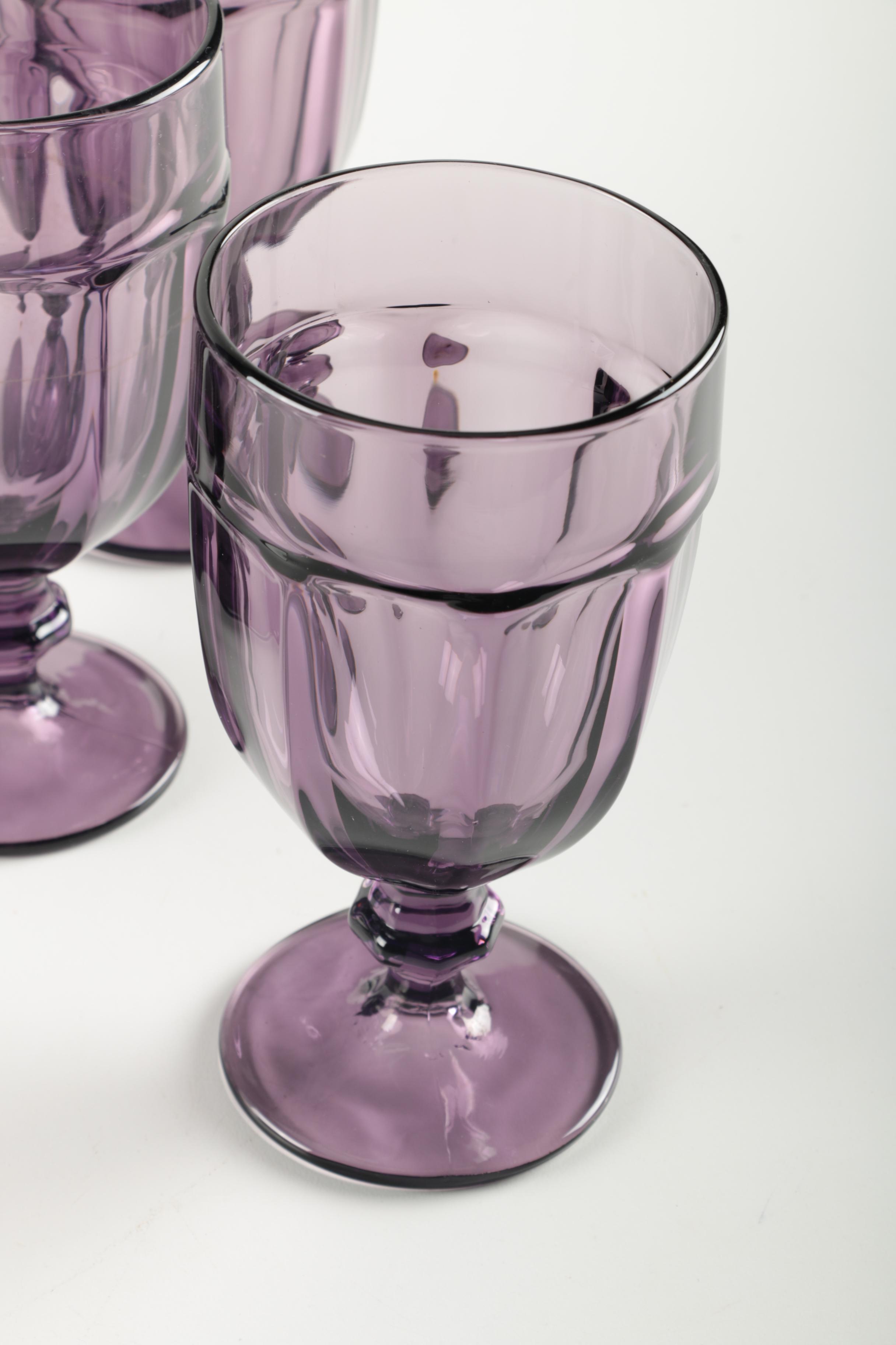 Purple Glass Goblets