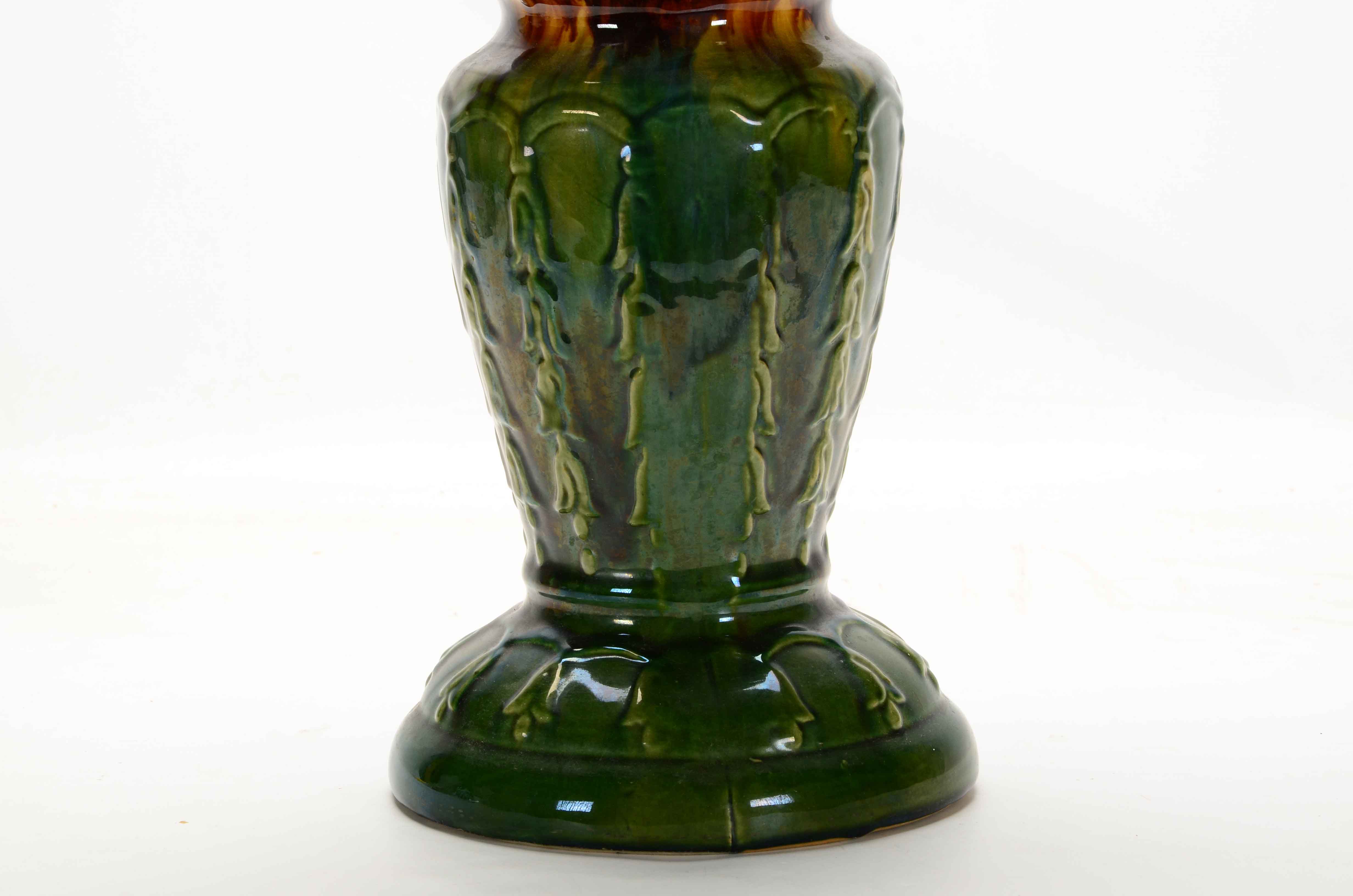 Large Vintage Art Pottery Jardiniere and Pedestal