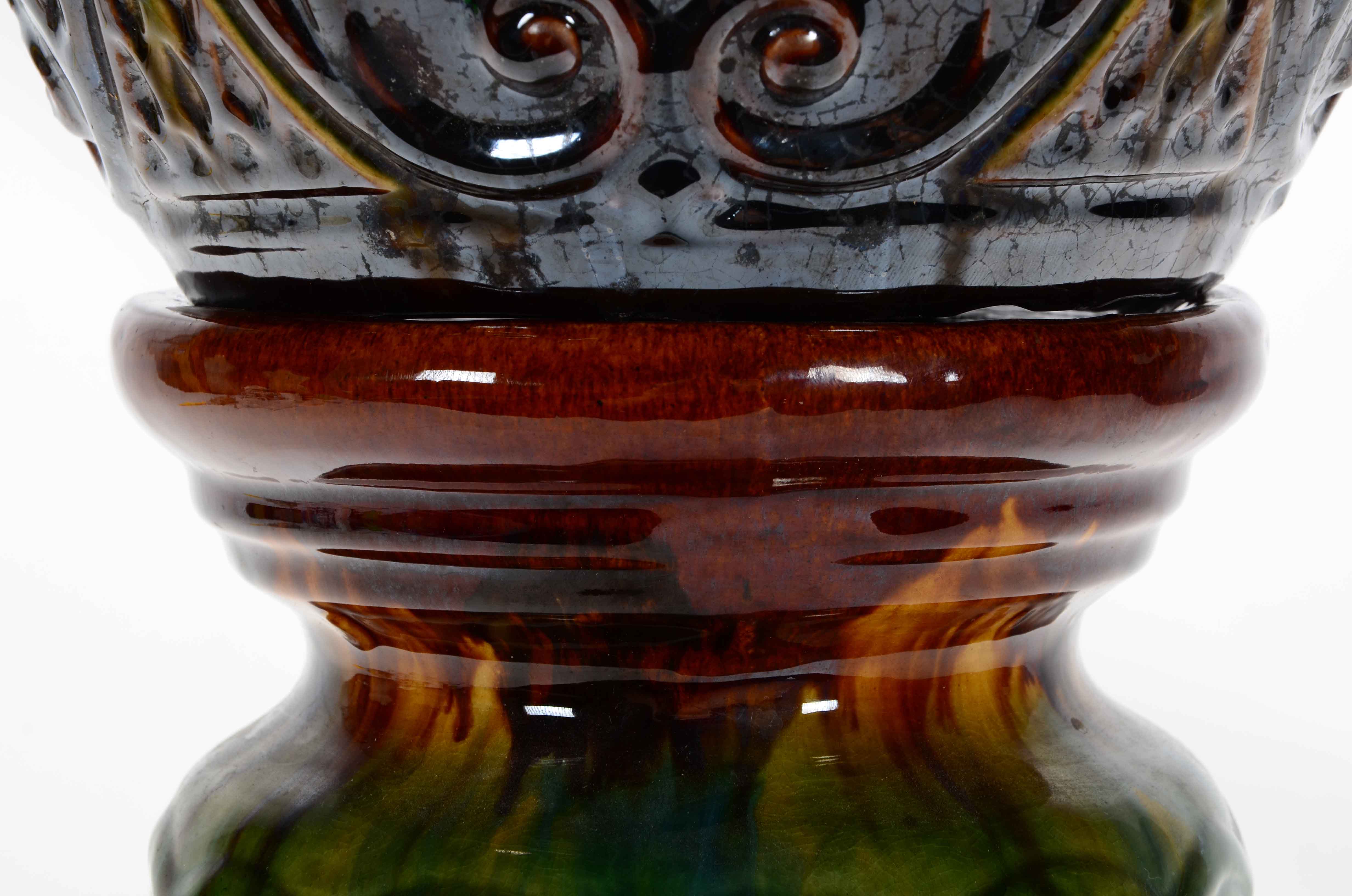 Large Vintage Art Pottery Jardiniere and Pedestal